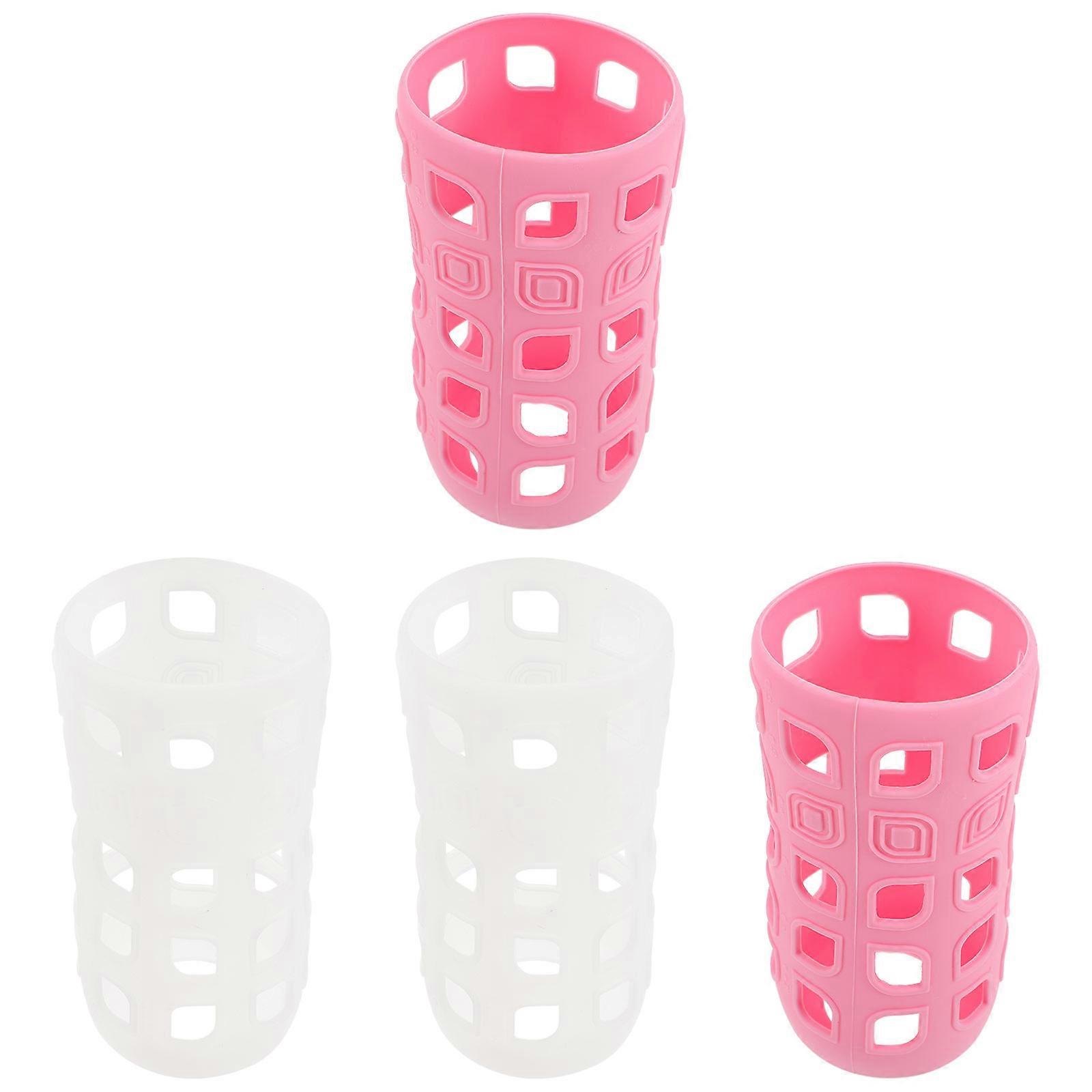 Silicone Sleeve For Tumbler 4Pcs Heat Insulation Protective Covers For Daily Use Assorted Color Anti-Slip Design