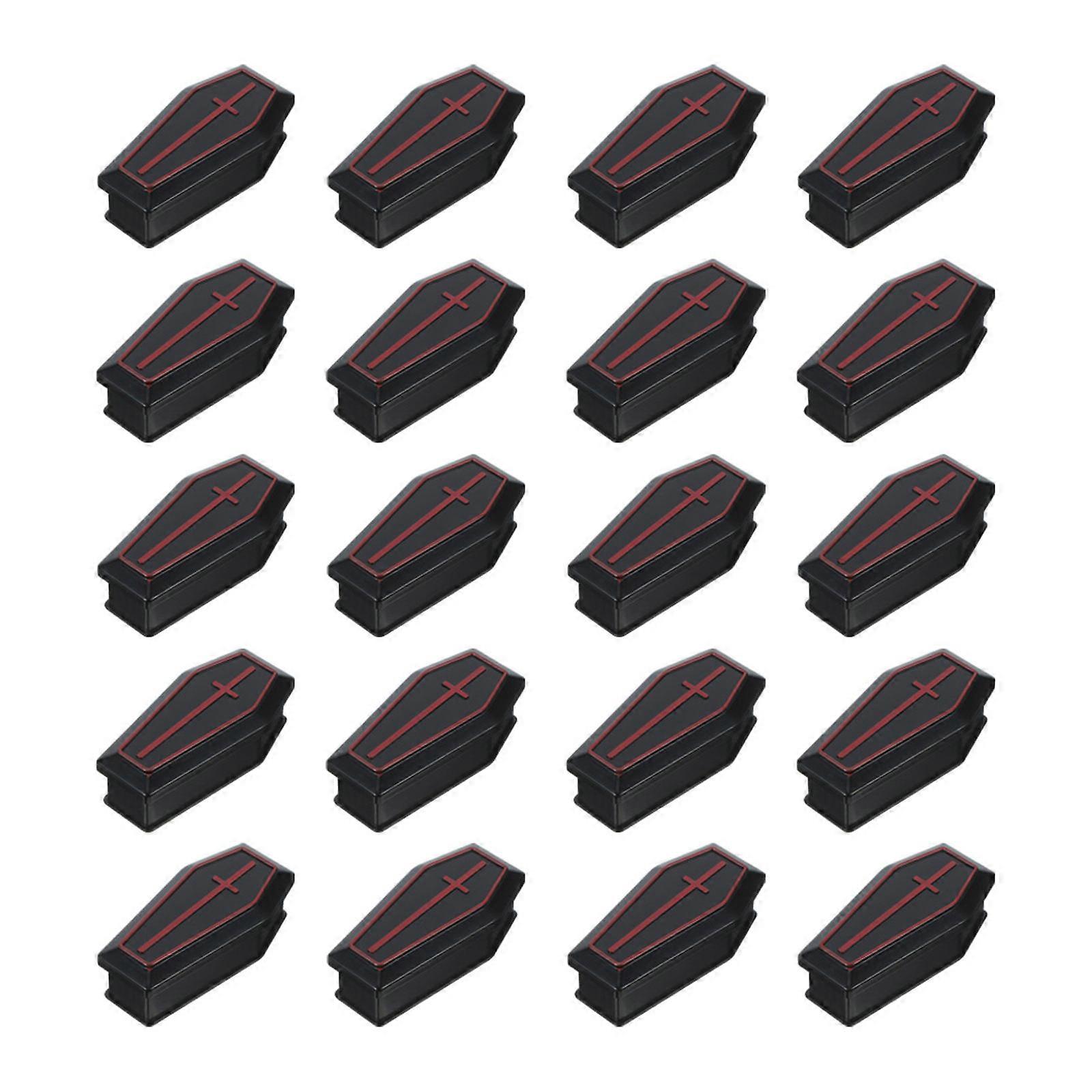 Plastic Halloween Coffin Box Party Decorations 40Pcs Mini Coffin Boxes