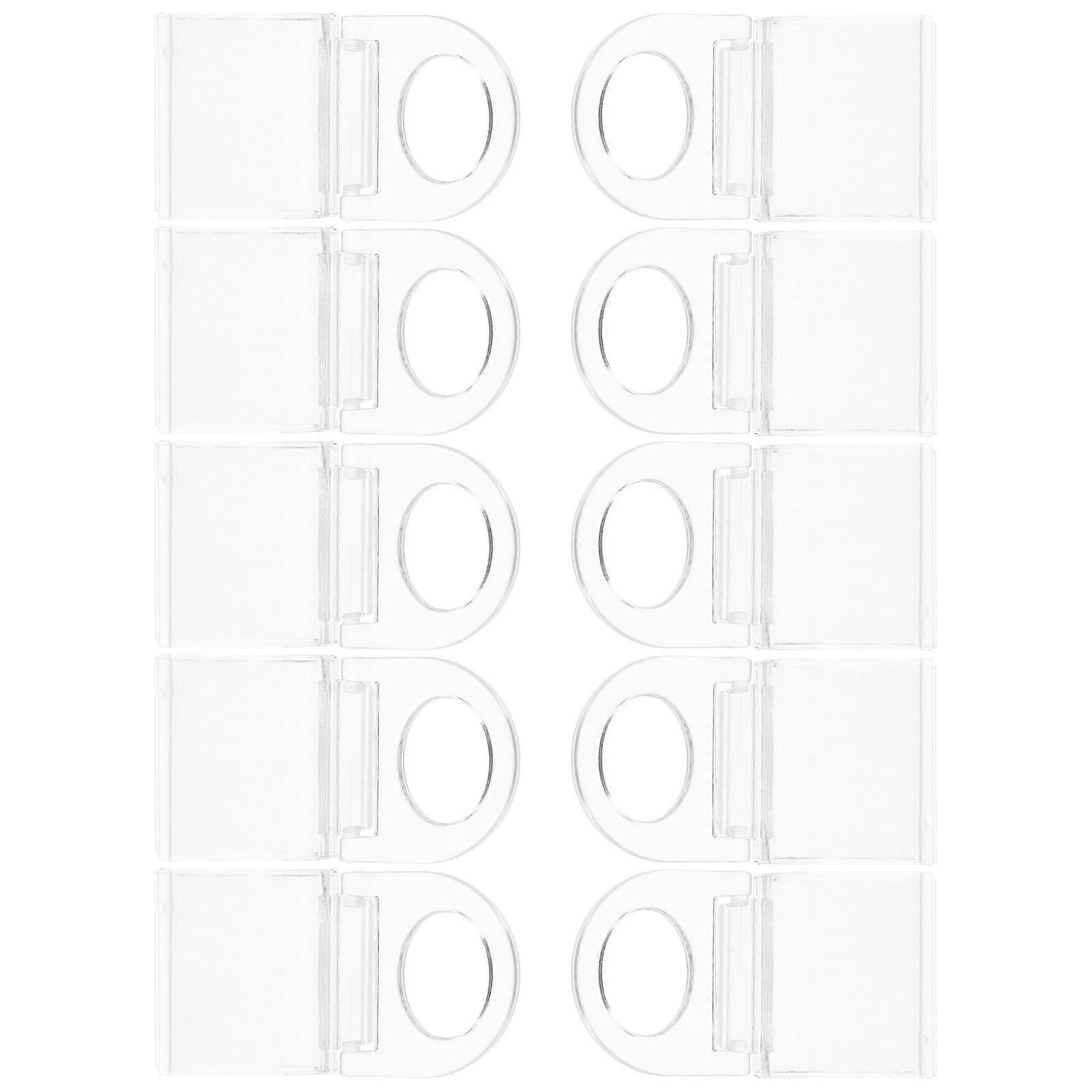 Shade Clips 10Pcs U-Shaped Window Treatment Accessories for Secure Grip in Home Use Transparent Acrylic