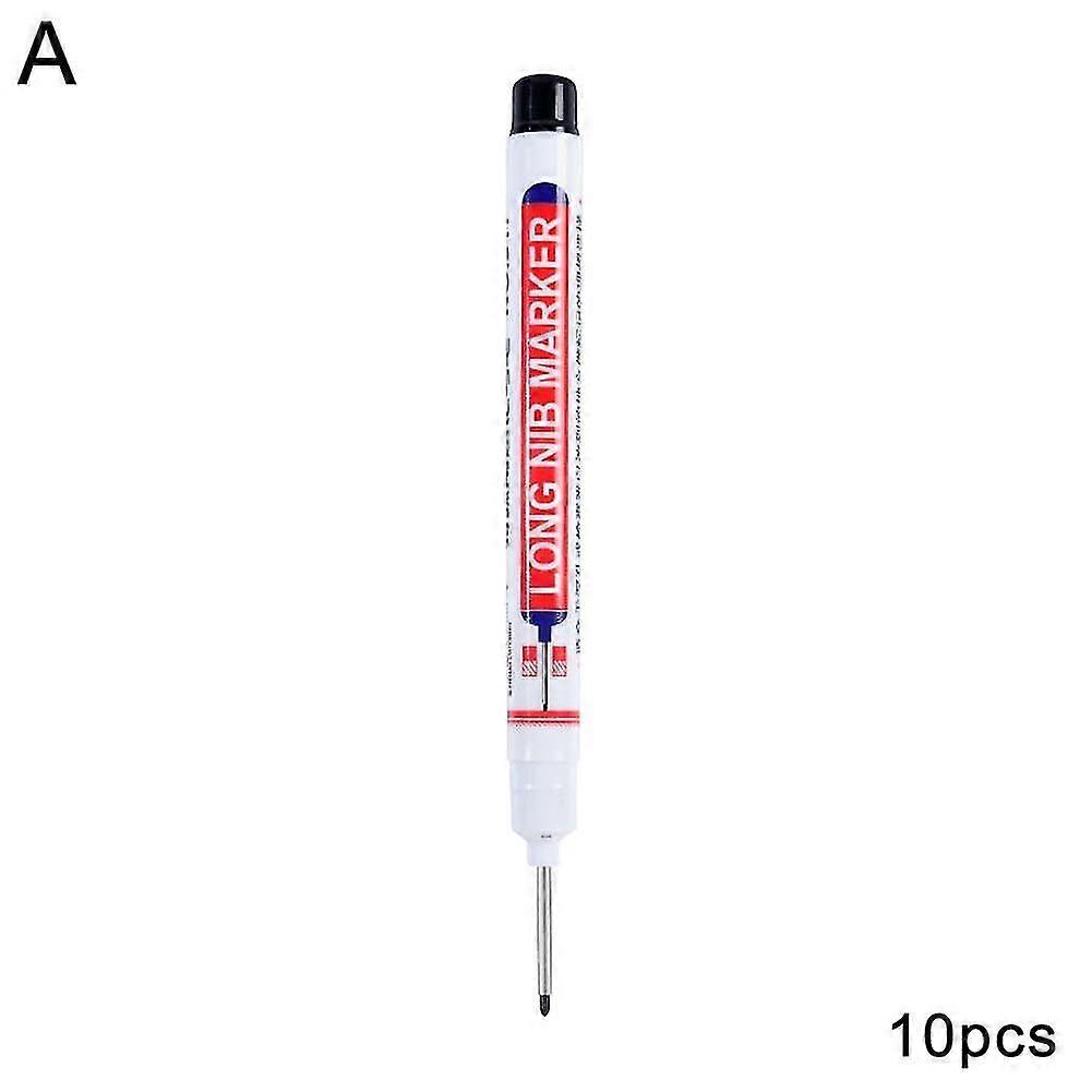 10 Long Head Markers Woodworking Multi-Purpose Deep Hole Marker Pens