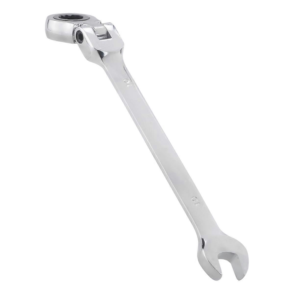 1PC Flexible Head Ratchet Metric Spanner Open End And Ring Wrenches Tool 10mm