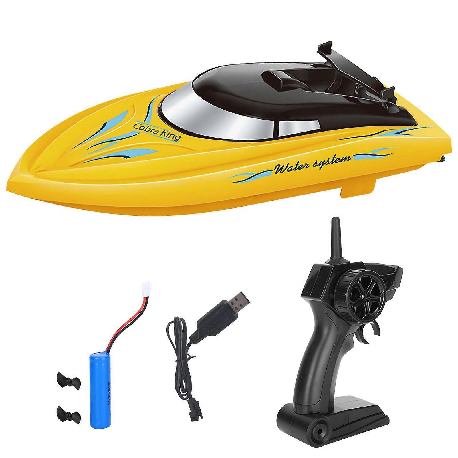 2.4G Waterproof Remote Control Boat High Speed RC Ship Speedboat Children Toy ModelYellow