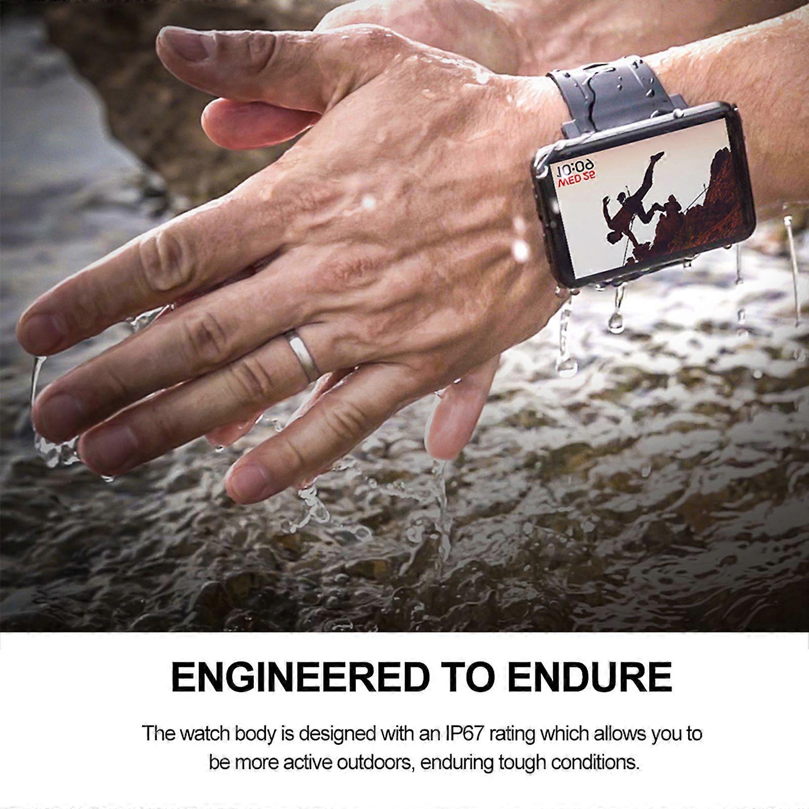 DM100 4G Smart Watch Sports WiFi GPS BT Smartwatch 2.86 Inch Touch Screen Android 7.1 1GB/16GB Music Player Phone Call 5MP Camera IP67 Waterproof Supp