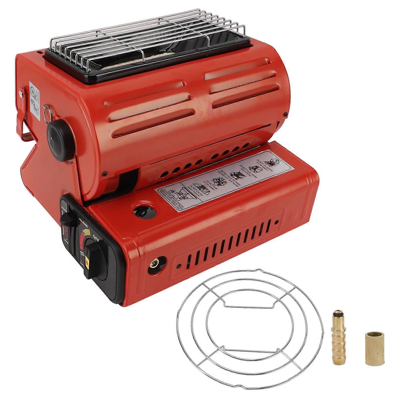 1300W 90G/H Portable Gas Heater Burner 2 in 1 Butane Liquefied Gas Heater Burner Warmer for Camping Emergency Heating Cooking Stove