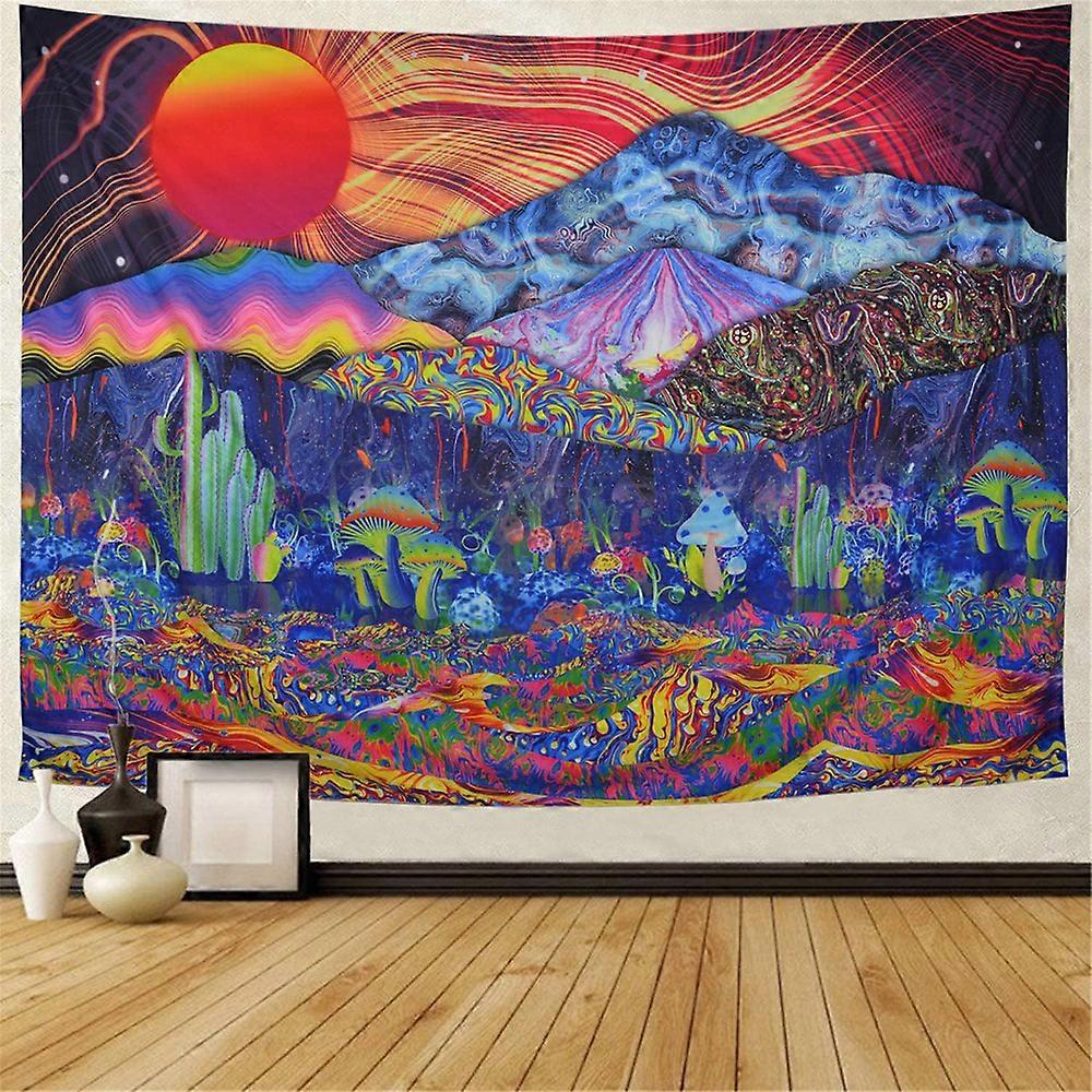Tapestry in tapestry psychedelic tapestry mushroom background cloth hanging cloth GT2309180*230CM peach skin velvet type with installation package ()