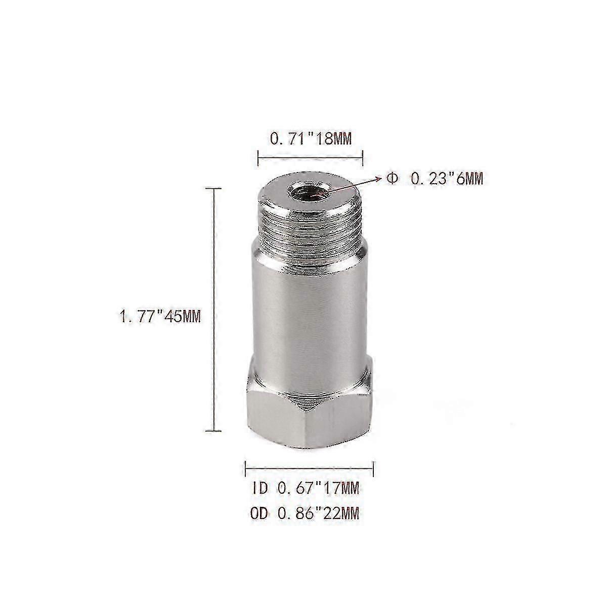 10pcs O2 Sensor Spacer Adapter Extender Extension Straight 45mm M18x1.5 Extension Spacer Extender C