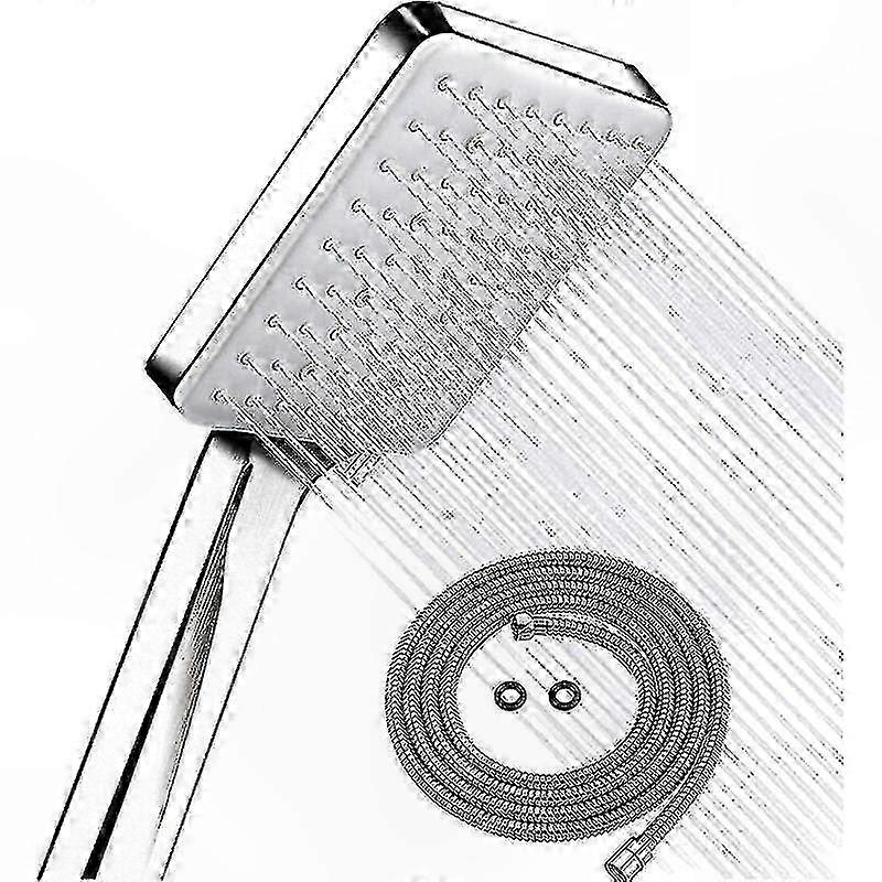 Water-Saving Shower Head with 1.5m Hose for Bathroom Use