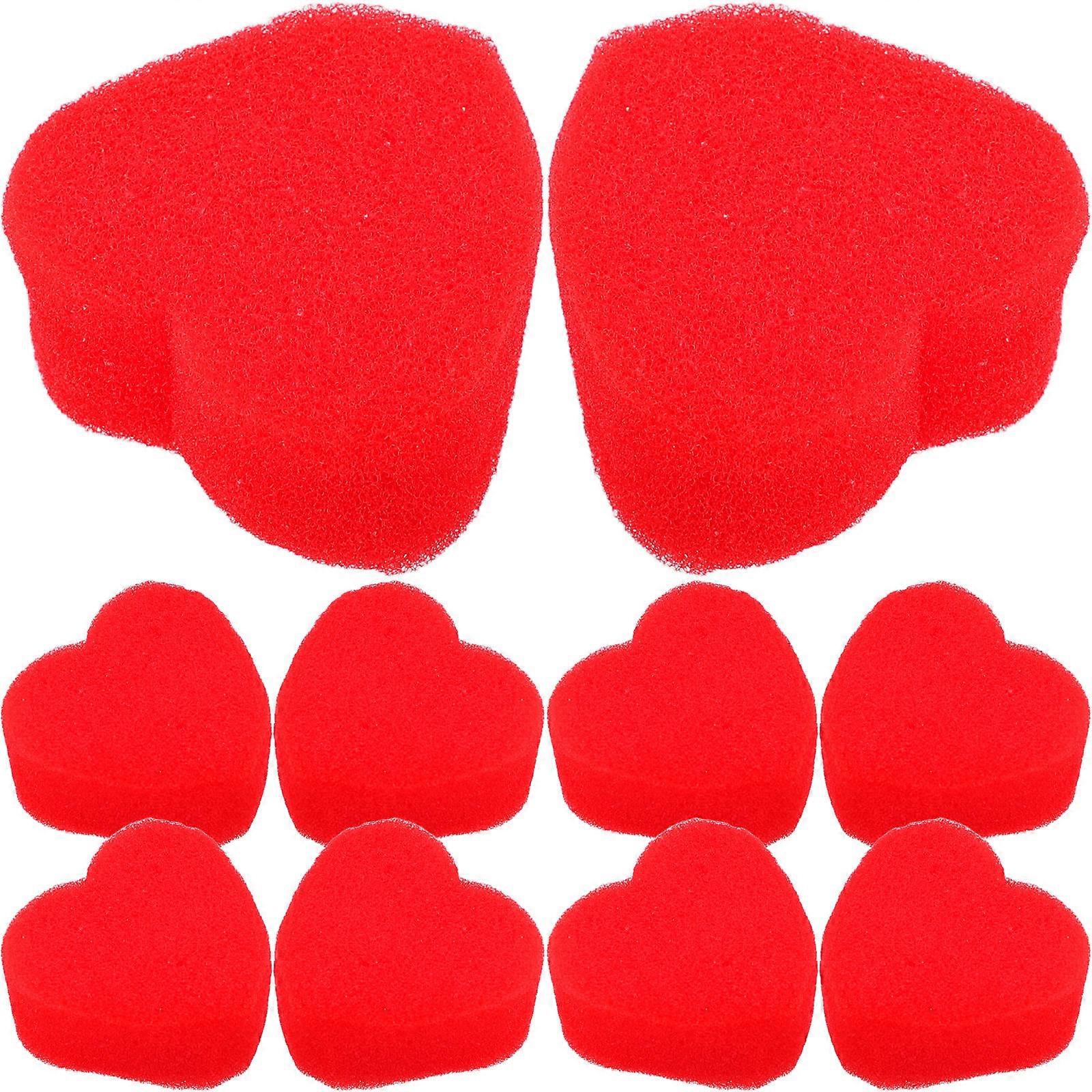 Heart Sponge Props Small Heart Foam Ball Red for 100Pairs