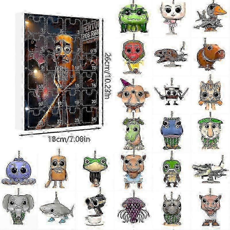 Παιχνίδια με φιγούρες 24 ημερών Tung Sahur Advent Calendar Tralalero Tralala Tung Sahur Figure Countdown Calendar Collection Διακοσμητικά δώρα