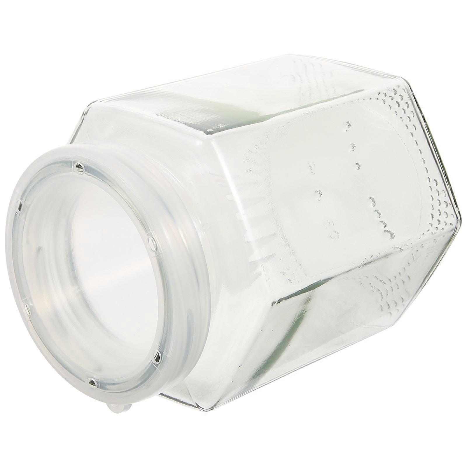 Sturdy Fish Bottle Fish Storage Water Container Ergonomic Handle Transparent 11x9cm 1Set