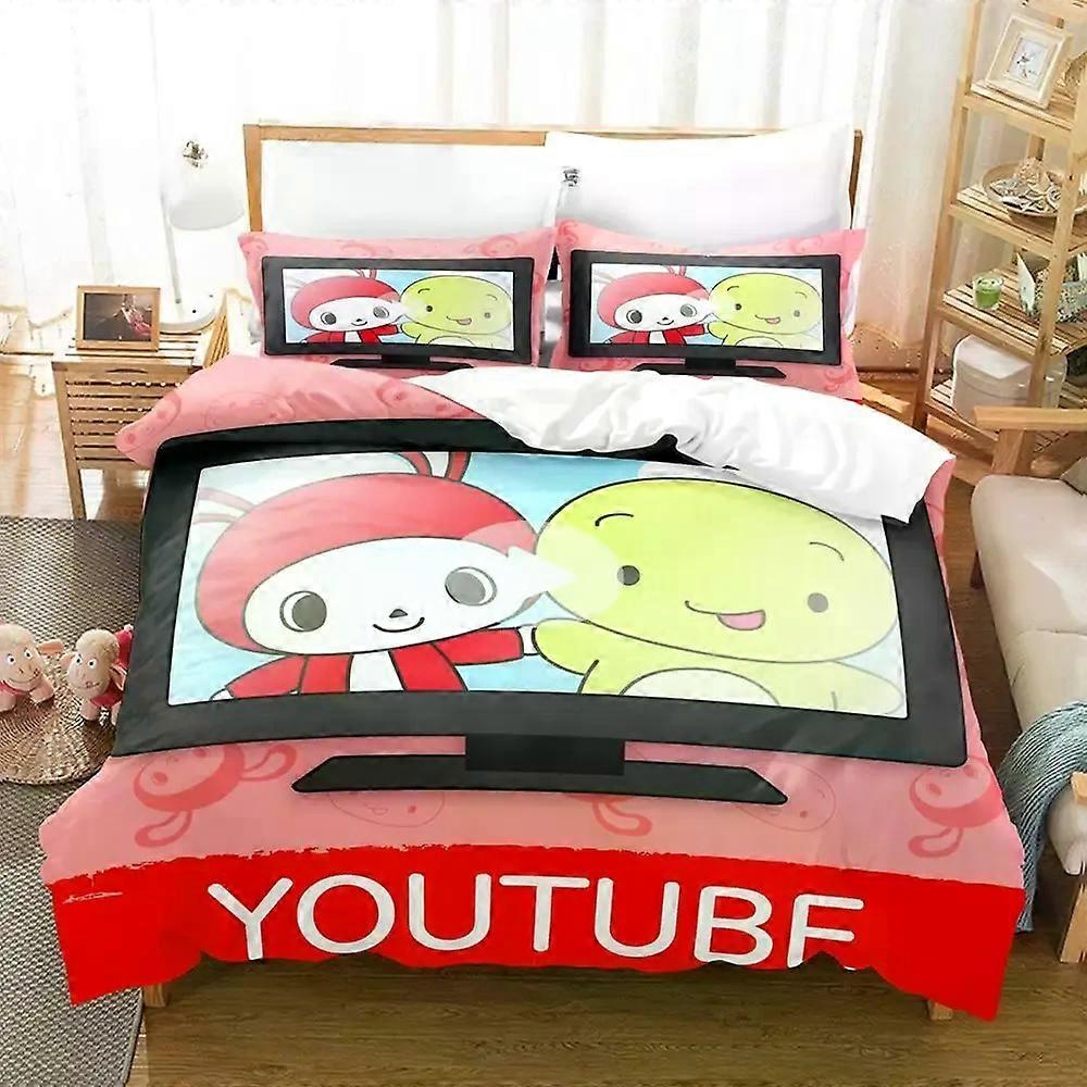 Cute jj mikey maizen Bedding Set Single Twin Full Queen King Size Bed Set Aldult Kid Bedroom Duvetcover Sets Anime Bed Sheet Set