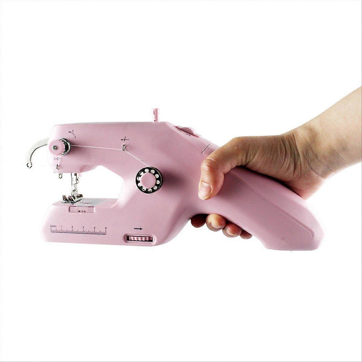 Portable Mini Handheld Sewing Machine for Quick Repairs, Dual Thread,Compact Needlework Tool for DIY,Curtains,Quilting