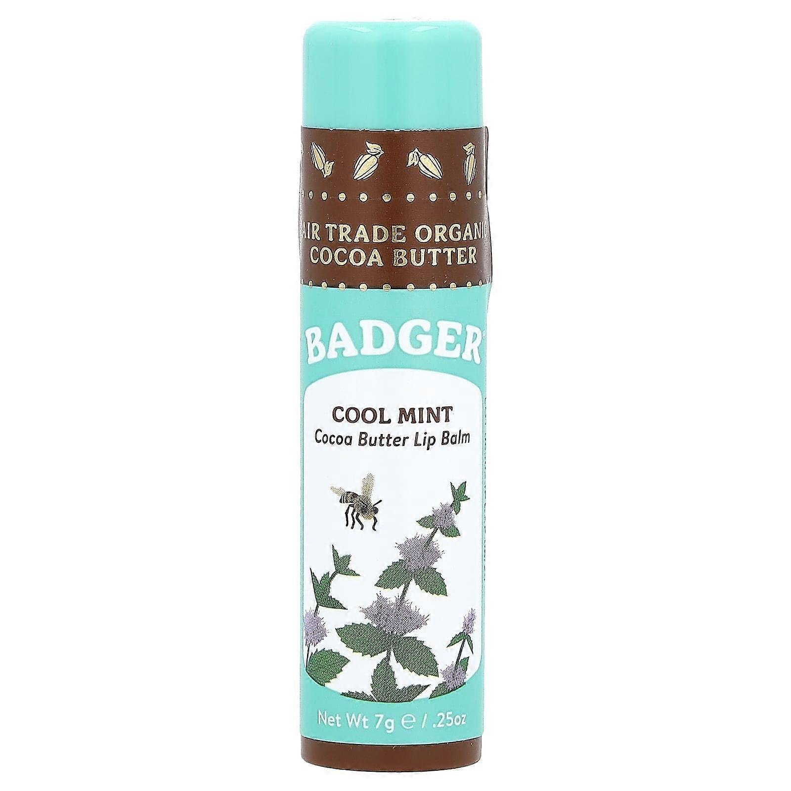 Cocoa Butter Lip Balm, Cool Mint, 0.25 oz (7 g)