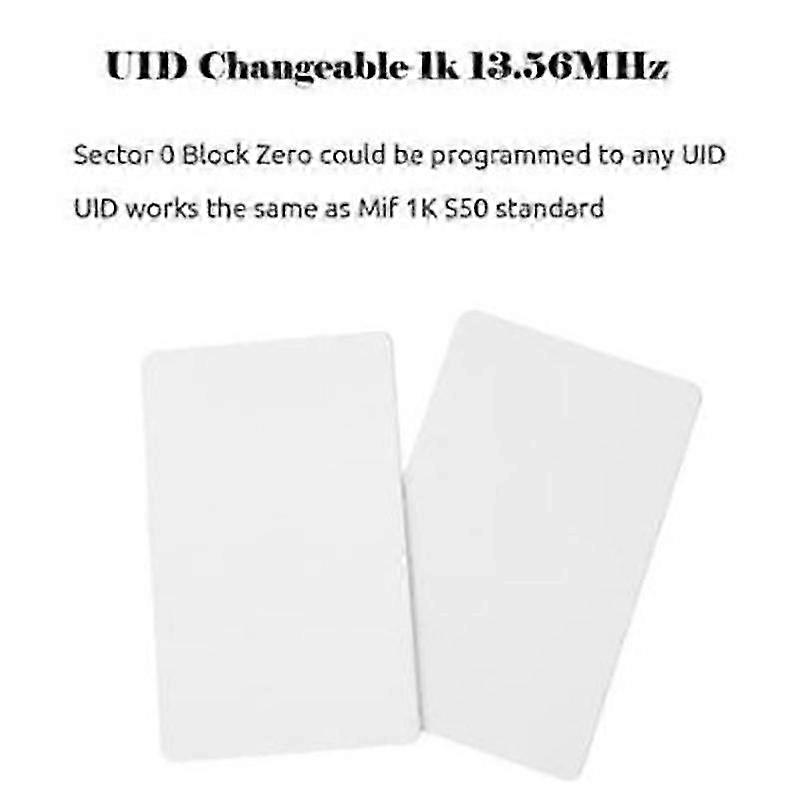 25-26 10 X UID Card 13.56MHz Block 0 Sector Writable IC Cards Clone Changeable Keyfobs