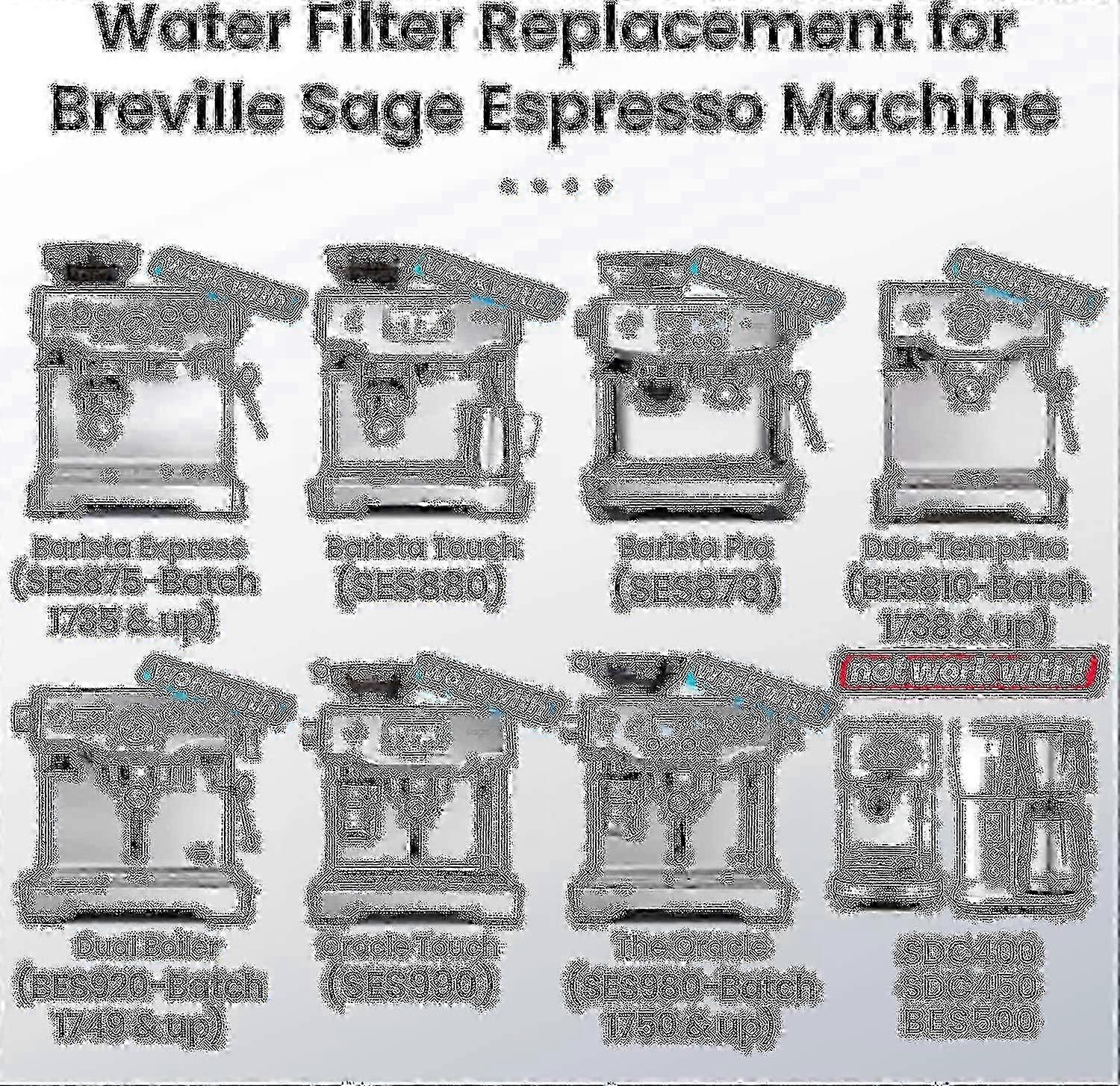 2025 4 Pack Water Filter For Sage Coffee Machine - Water Filters For Sage Barista Express Pro Touch