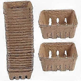 40 Pieces of Pulp Packaging Boxes for Berries and Vegetables - Fruit Packing Containers Suitable for Various Uses