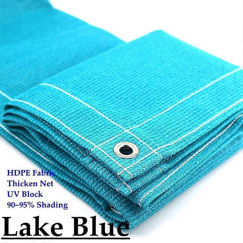 Thicken HDPE Fabric Sunshade Anti-UV Pergola Sun Shading Net Terrace Balcony Screen Safety Privacy Net Garden Fence Netting Lake Bule
