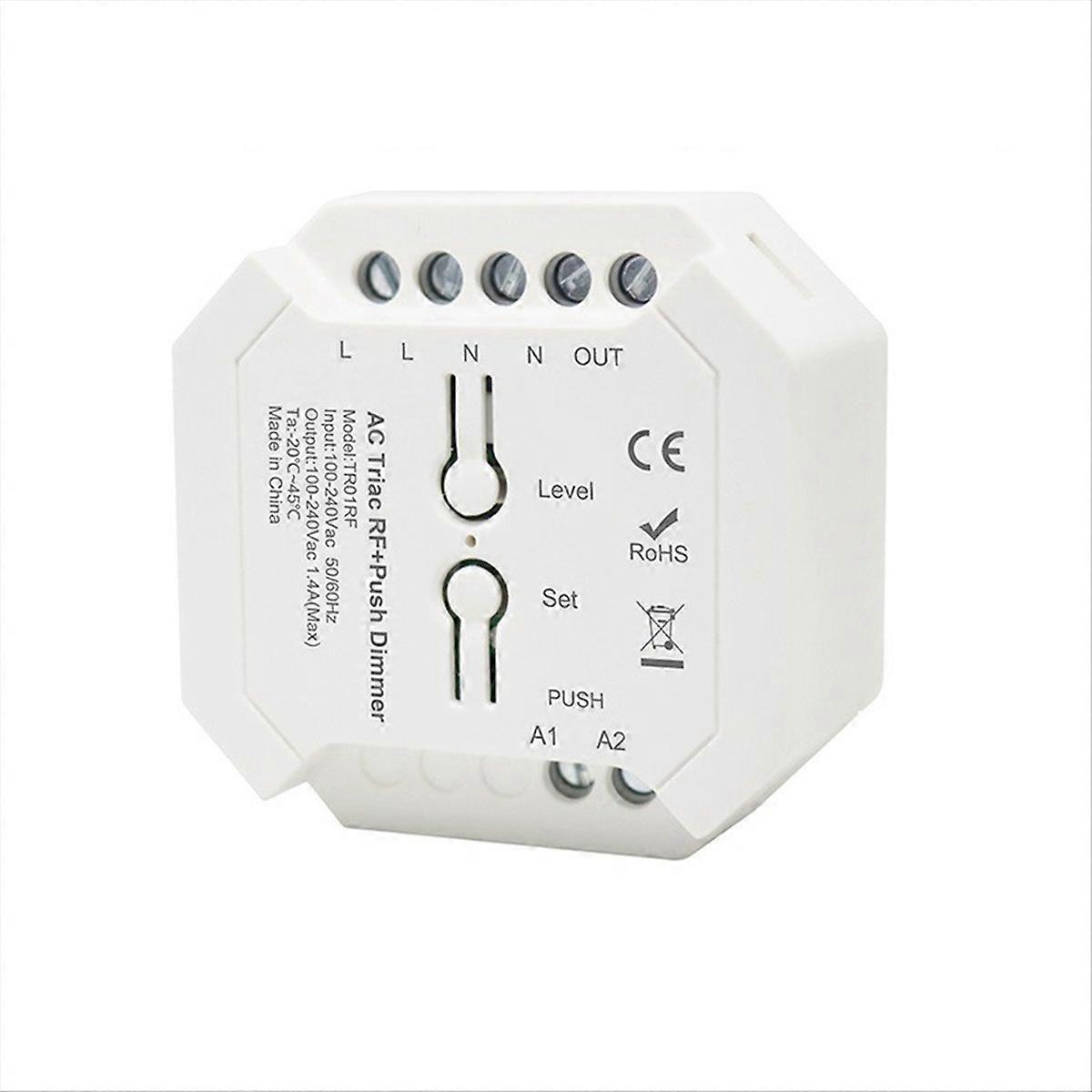 2.4G RF Triac LED Controller Smart Dimmer Remote Control 100V-240V A