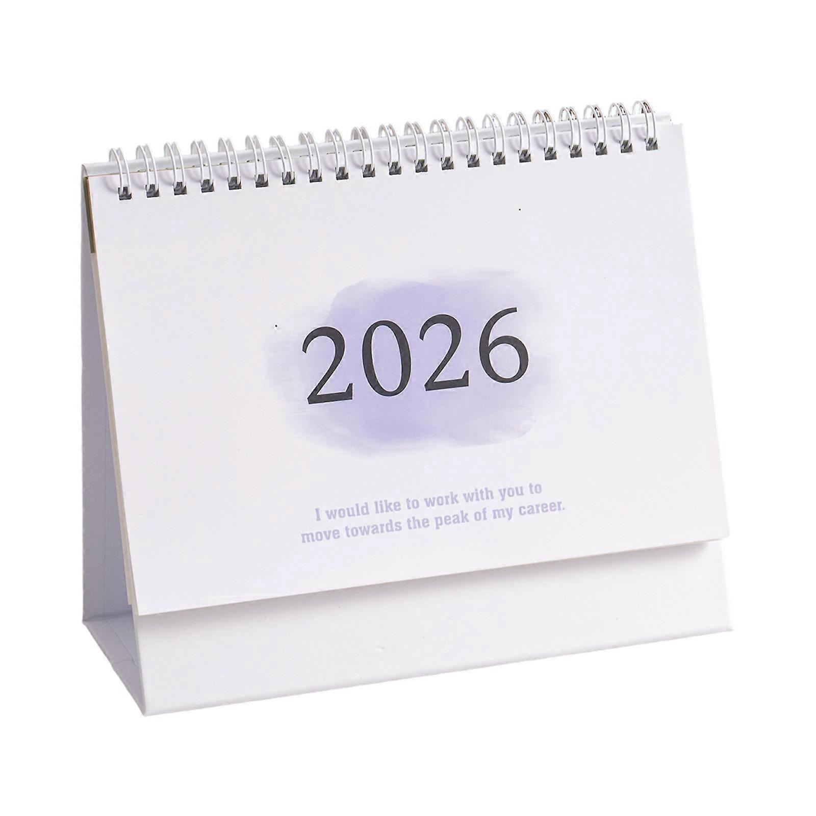 2026 Color Check in Calendar (English Version)  Purple
