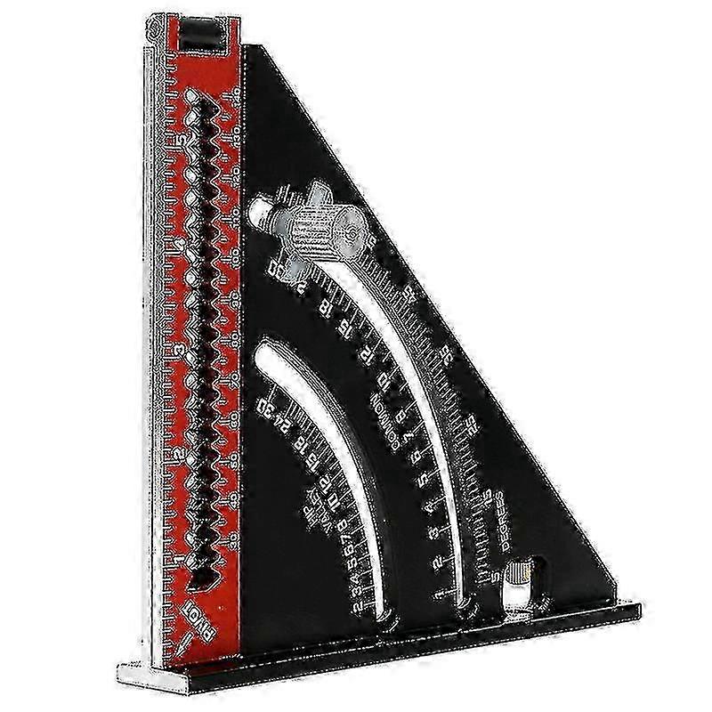 Carpenter's Aluminum Folding Triangle Ruler - Multi-Function Square with 45 & 90 Degree Angles