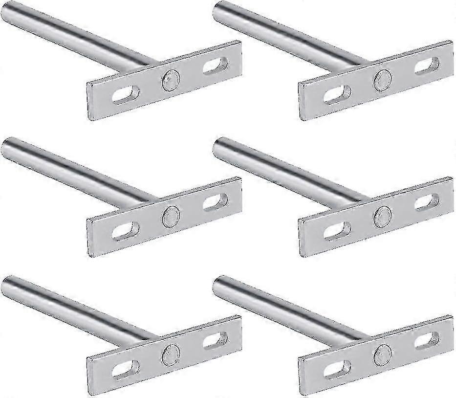 Invisible Wall Shelf Stand Hide Floating Pallet Bar Stand Office Home Steel Stand 6pcs (f - Nickel Plated (3")