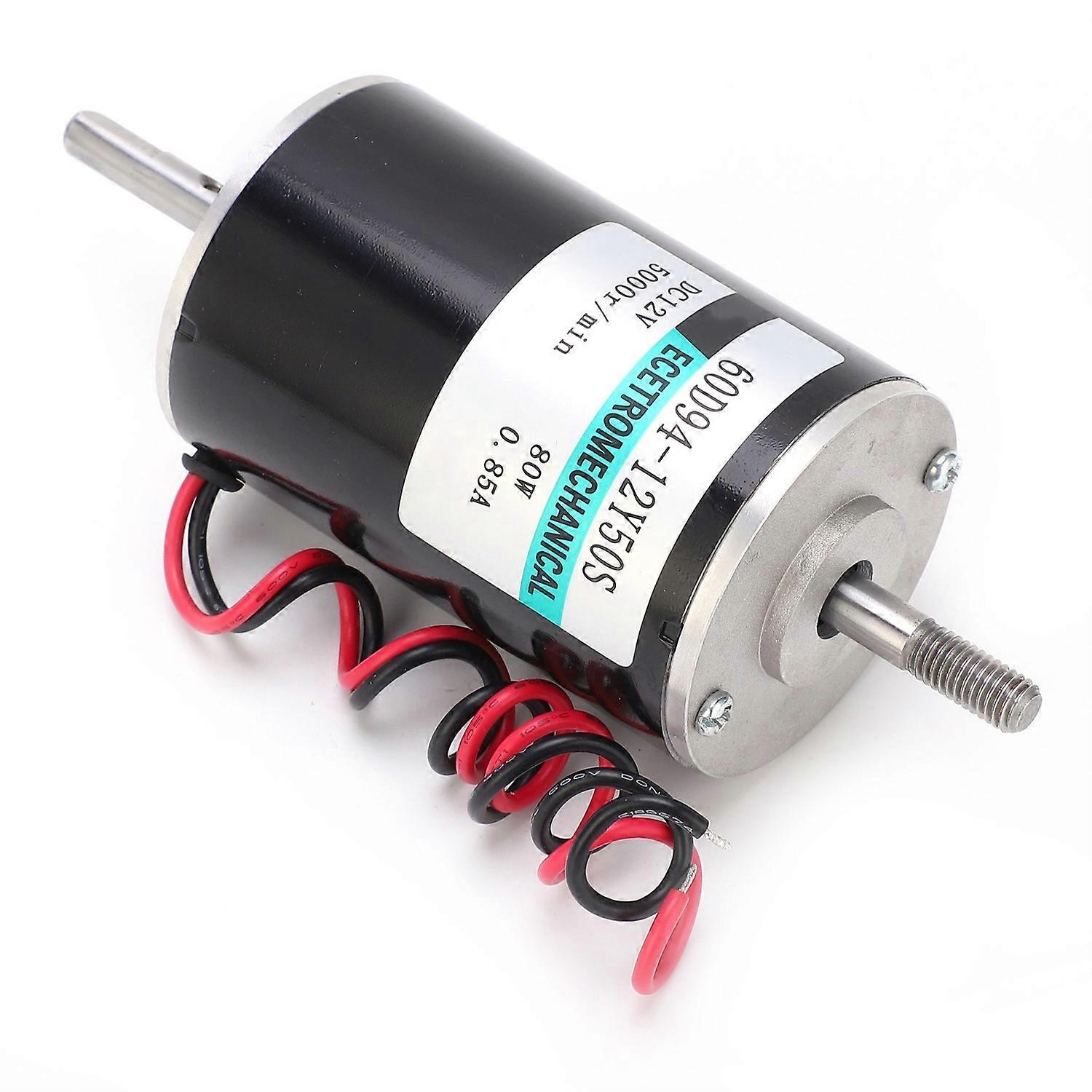 DC Motor HighSpeed 80W Micro CW CCW Double Output Shaft Speed Regulation 12V XD60D9412Y50S(Without B