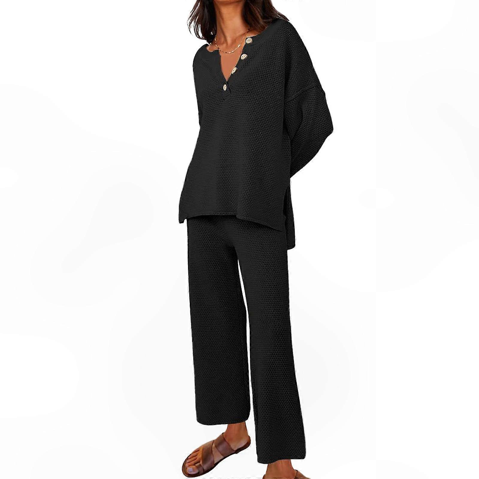 Damen 2-teiliges Strickoutfit Pullover-Set