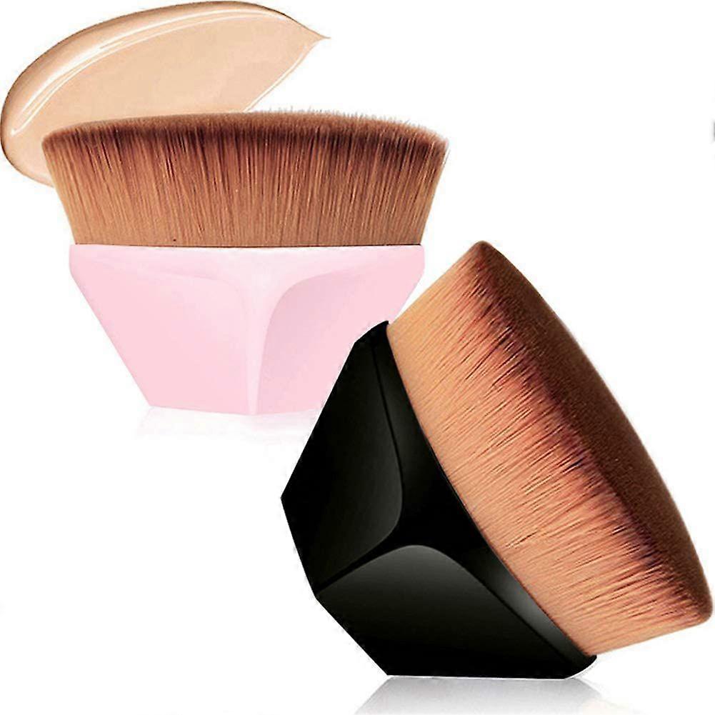2 Pcs Makeup Foundation Brush Multi Functional High Density Cosmetics Brush
