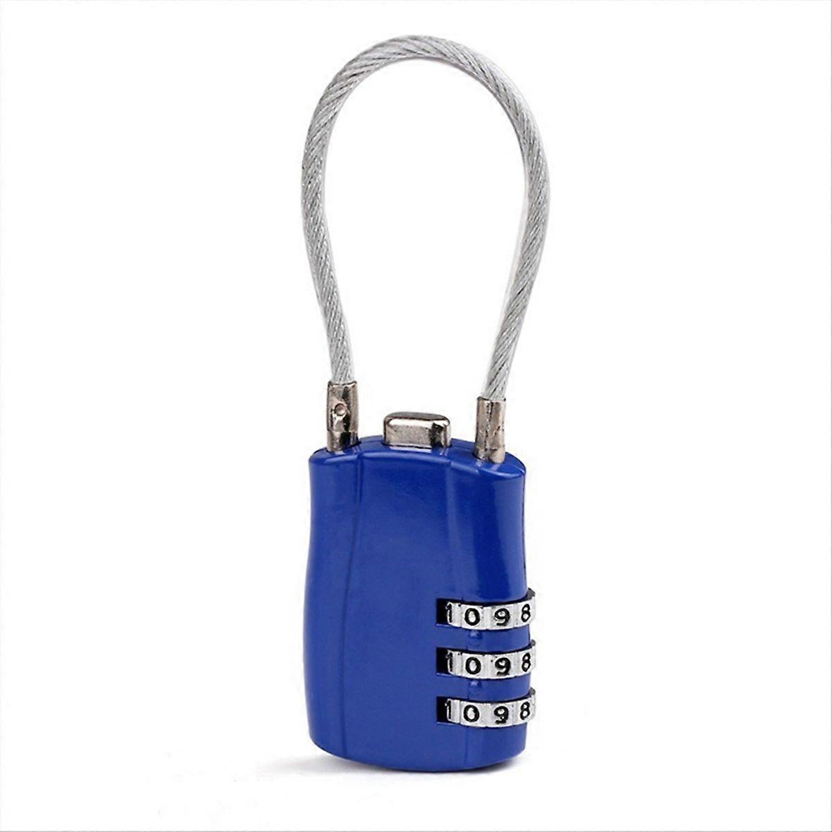 3 Digit Customs Code Lock Anti-Theft Padlock, B