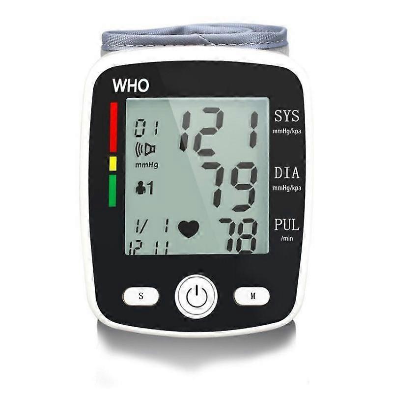 Uppladdningsbar handledsblodtrycksmätare Automatisk digital pulsmätare PR-mätare