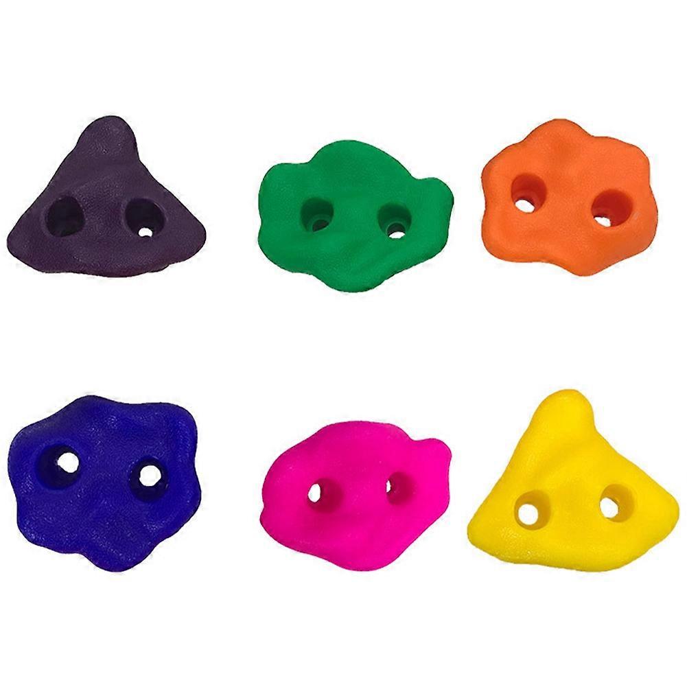 10Pcs Multi Colour Textured Climbing Rocks Wall Stones Kids Assorted Kit Bolt