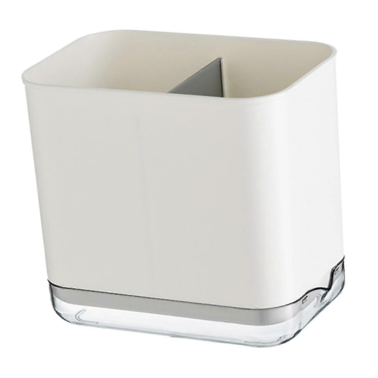 Countertop Plastic Chopsticks Holder Round NonSlip Base Detachable Structure Quick Drainage Easy Clean White Organizer