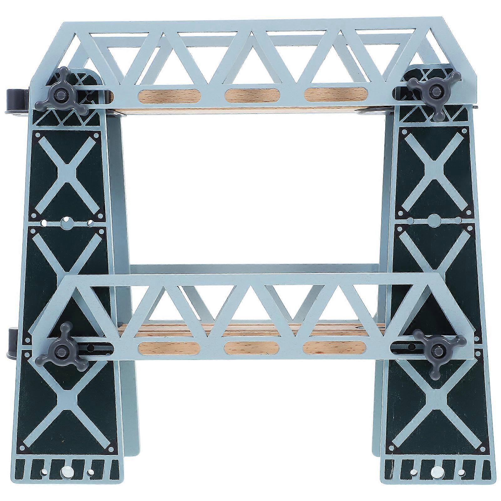 Wooden Train Bridge Model for Kid Educational Fun Durable