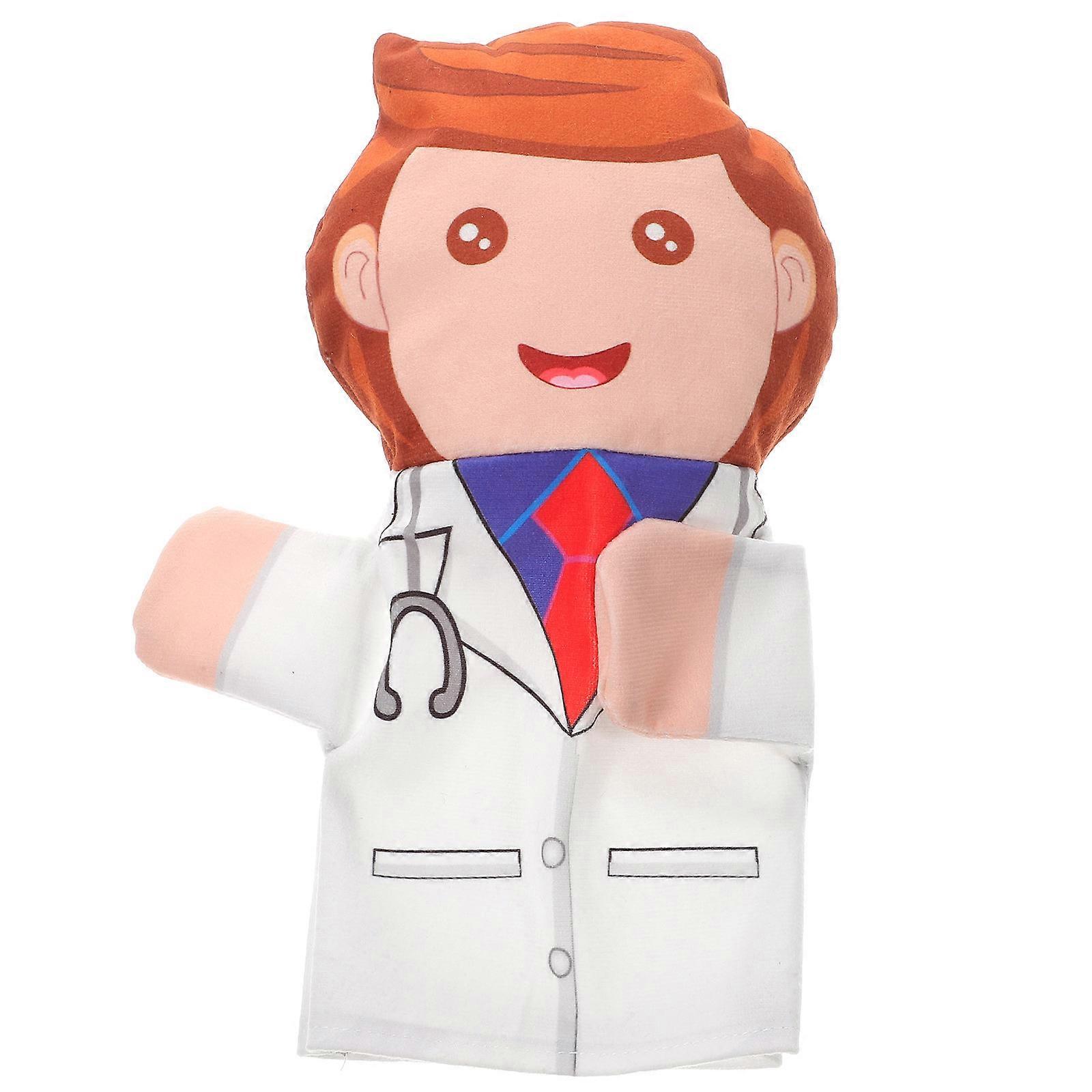 Doctor Finger Puppet Toy for Kids Interactive Play Stuffed Plush