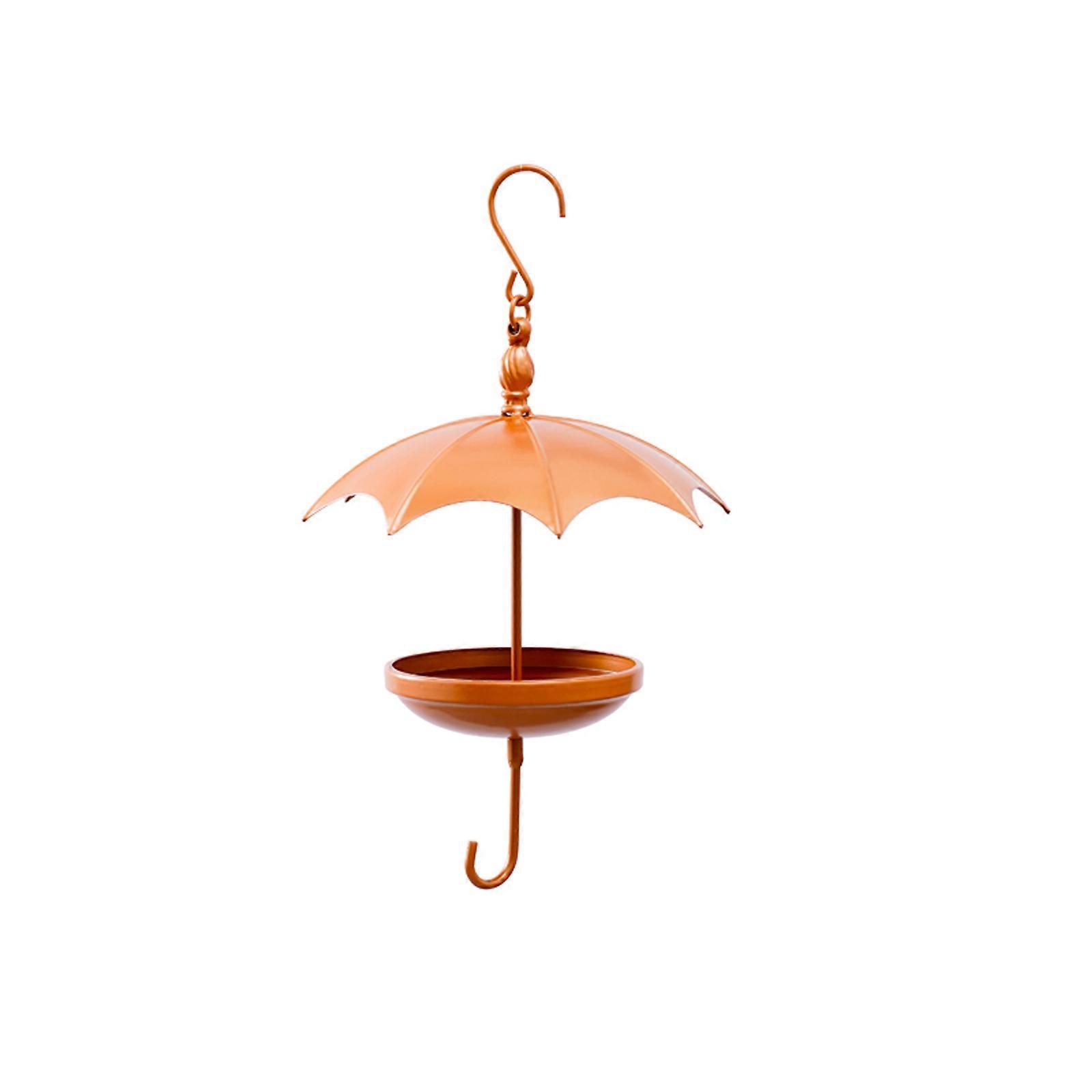 Iron Umbrellas Bird Feeders Combines Functional Feeding Station And Charm Yard Ornaments For Bird Lover Multicolor