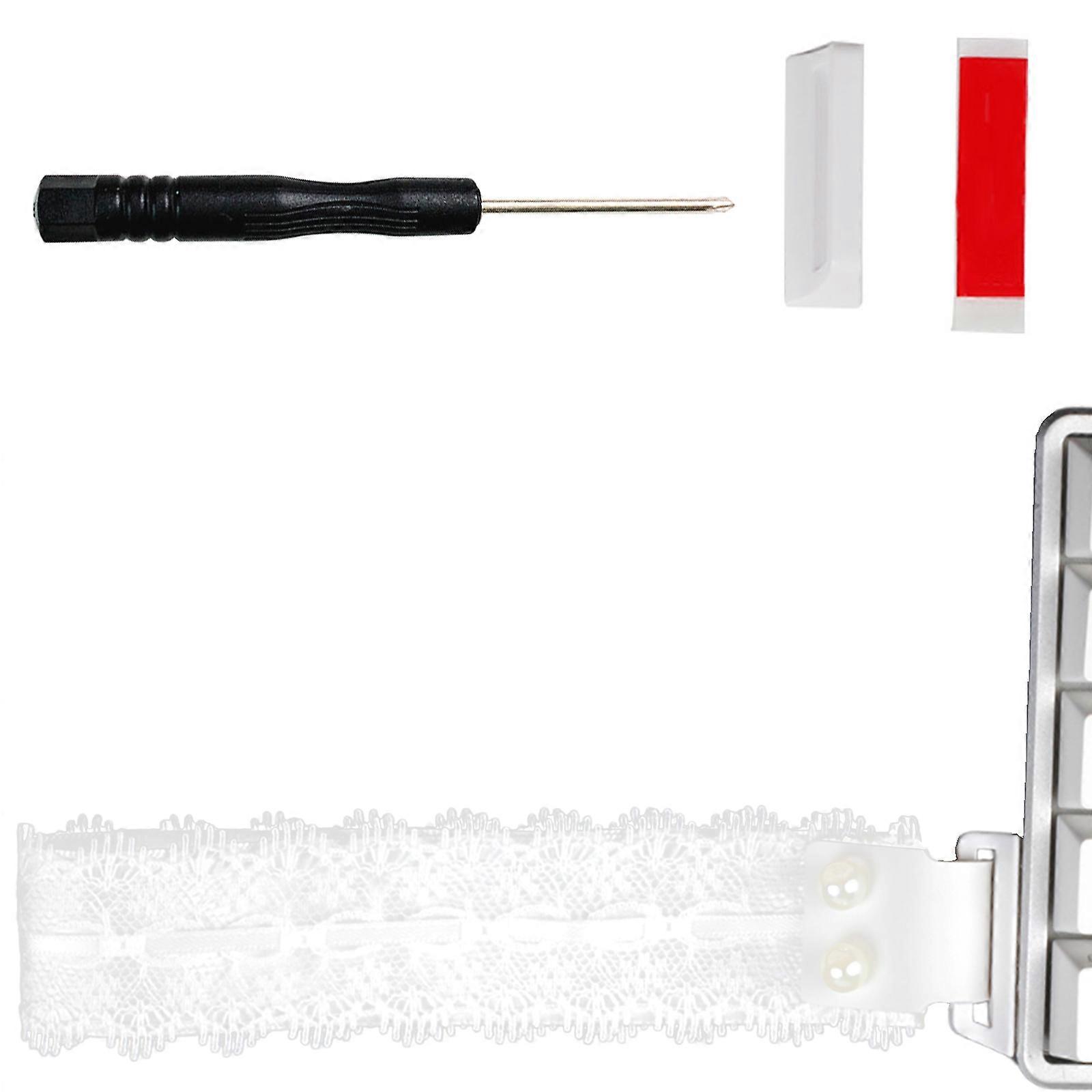 Elegant Trim Embellished Keyset Ribbon Denial Enchantments Computer Desk Decoration Addition  White