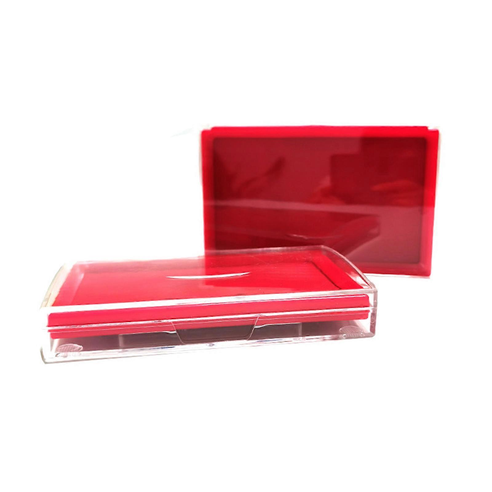 Finger Printing Ink Pad Stamp Ink Pad ​Red Thumbprint Ink Pad Quick Drying Ink Fingerprint Ink Pad with Clear Impression Multicolor