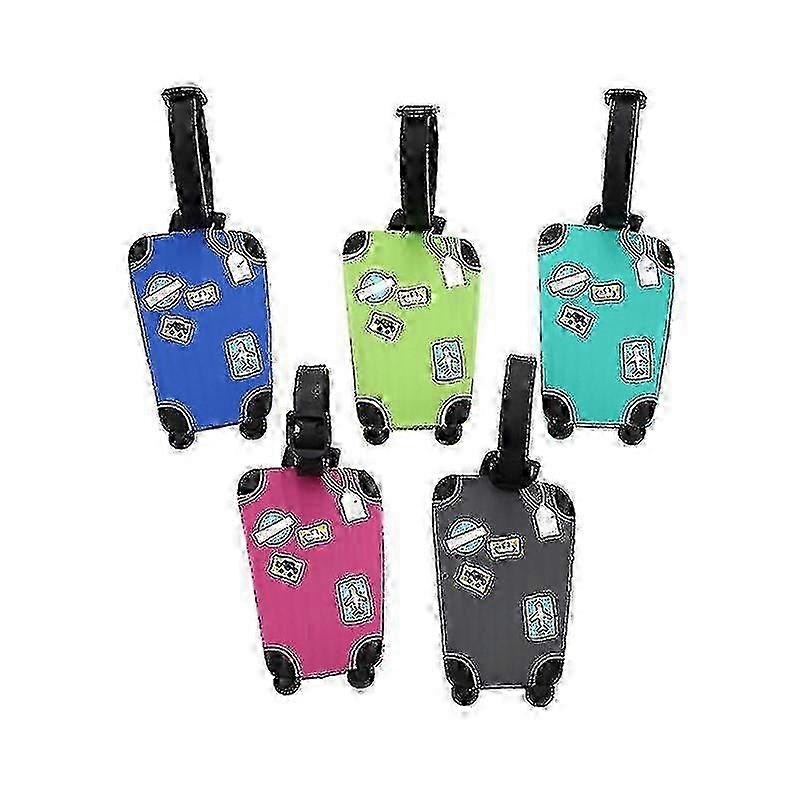 5pcs Silicone Luggage Tag