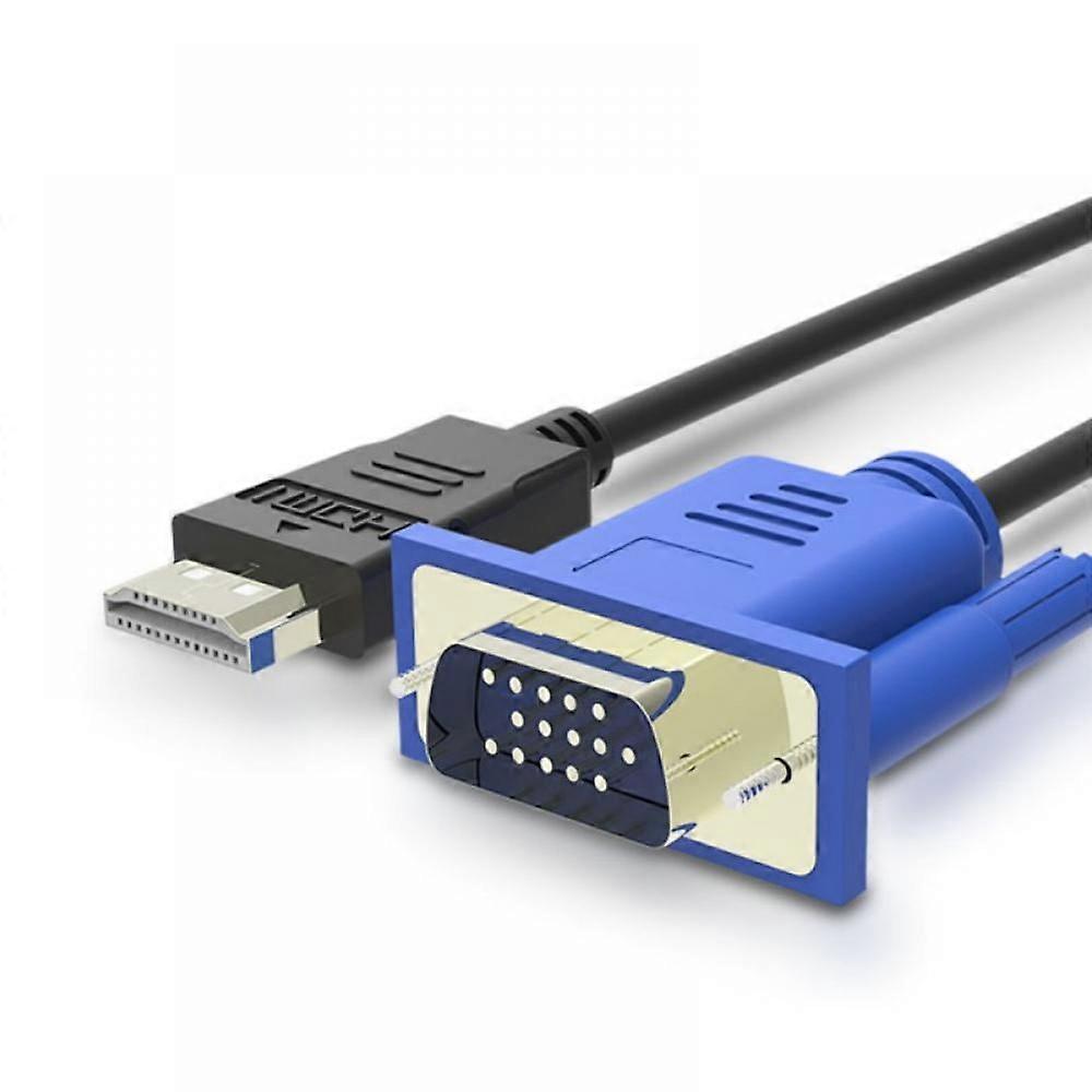 HDMI to VGA Adapter Cable, 6ft Black - Compatible with Computer, Laptop, Monitor, Projector, HDTV, Raspberry Pi, Roku, Xbox
