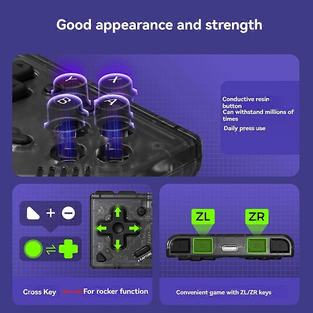 Mini for Retro Ananke Controller Turbo FunctionInterchangeable Joystick and D-Pad Multi-PlatformController ZL and ZR B,A
