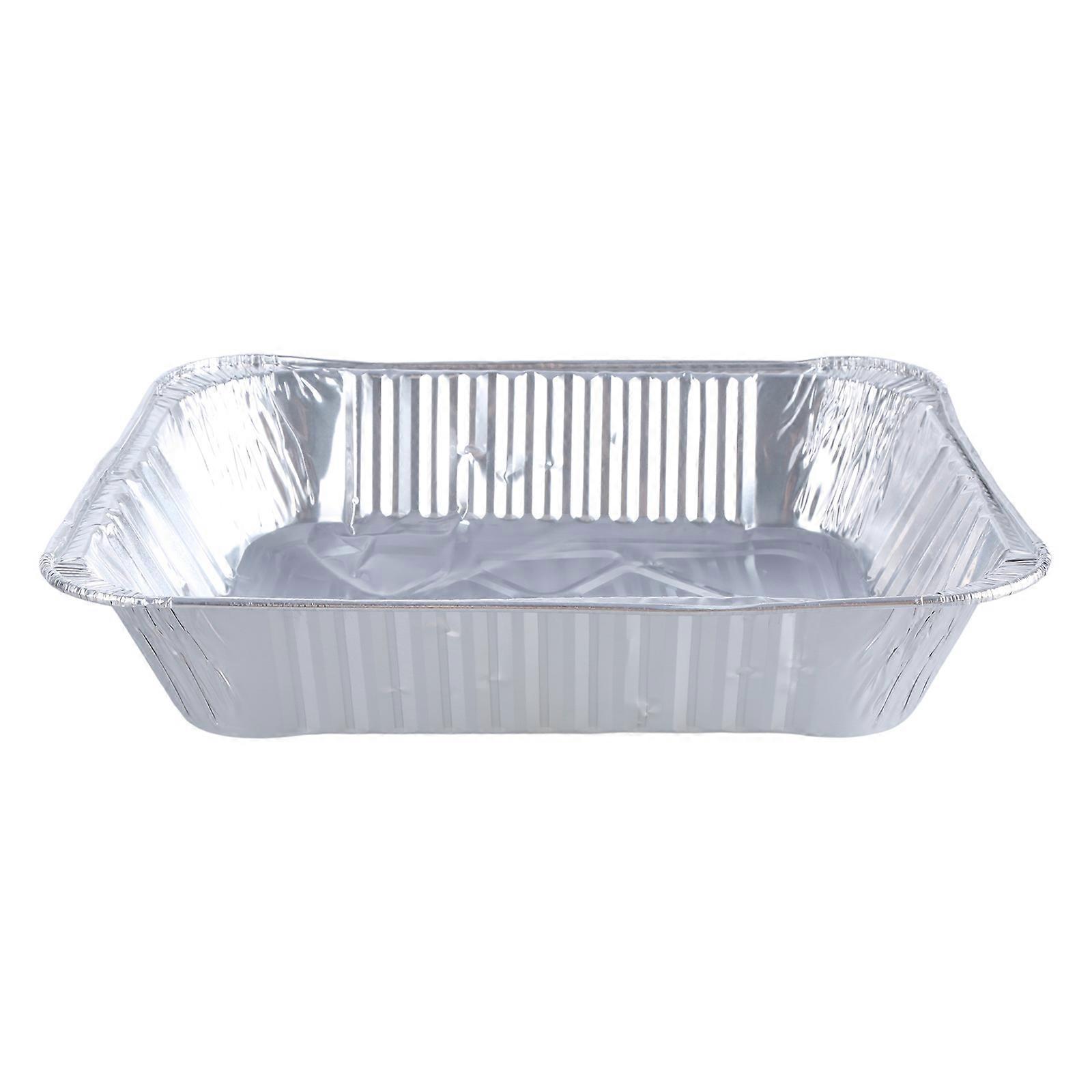 10 Pack Aluminum Foils Tray Disposables Thickened Food Container Convenient Takeaway Storage Box Practical Cookware Multicolor