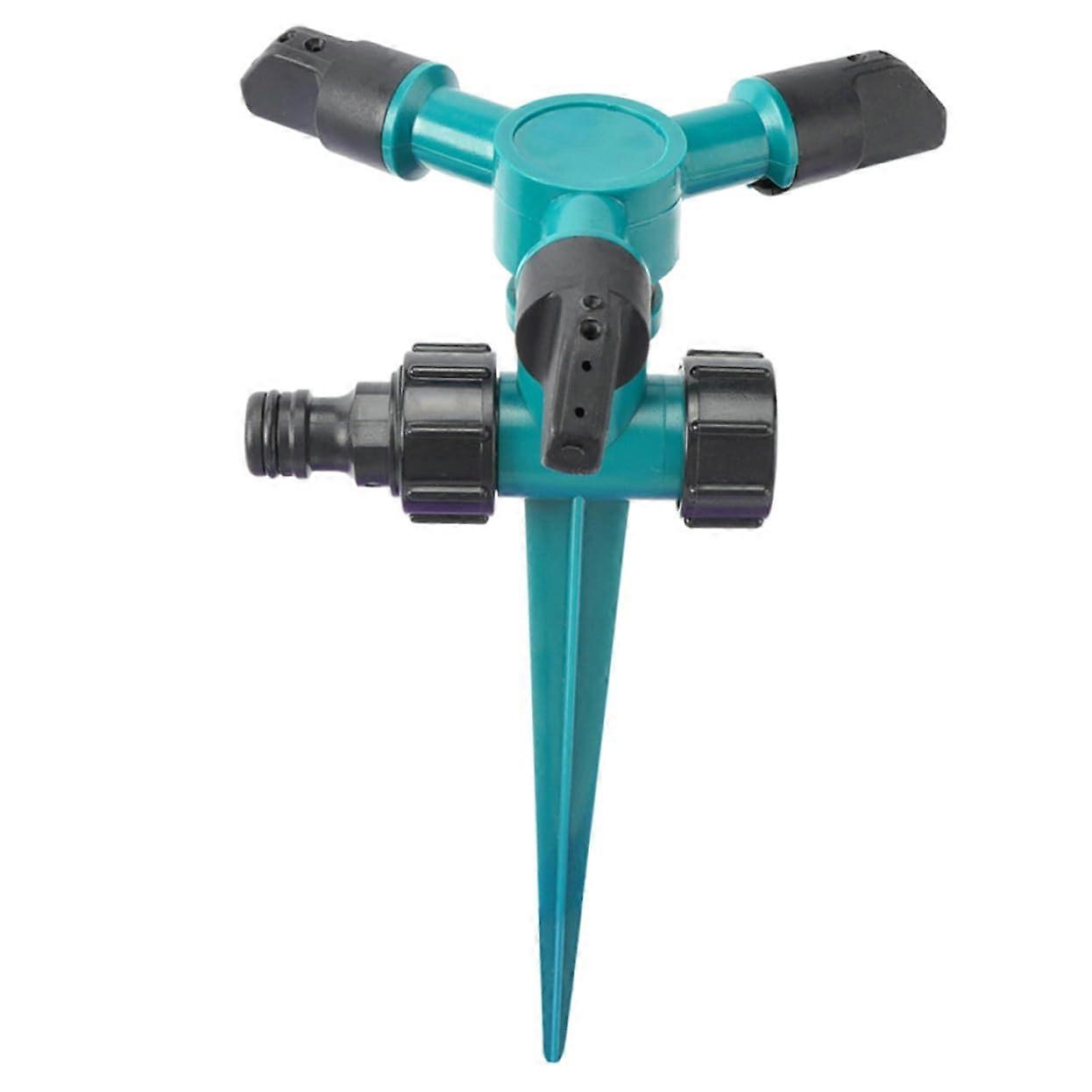 3PCS Garden Water Sprinkler Set Automatic Rotary Nozzle Lawn Irrigation Tool with Dark Green Base for Efficient Yard and Garden Watering