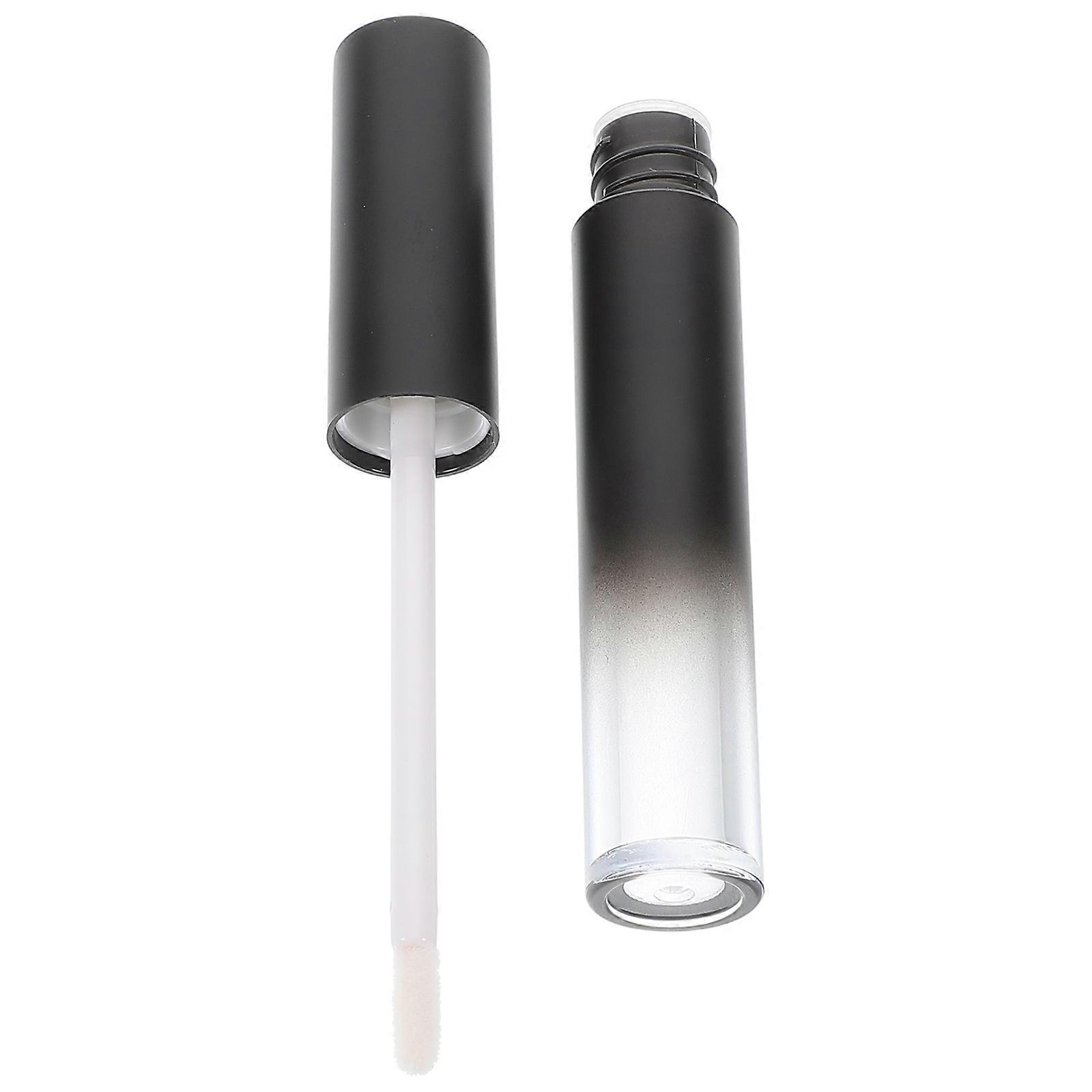 Stylish Refillable Lip Gloss Balm Tube For Parties DIY Enthusiasts Black AS ABS PP Container 1Pcs