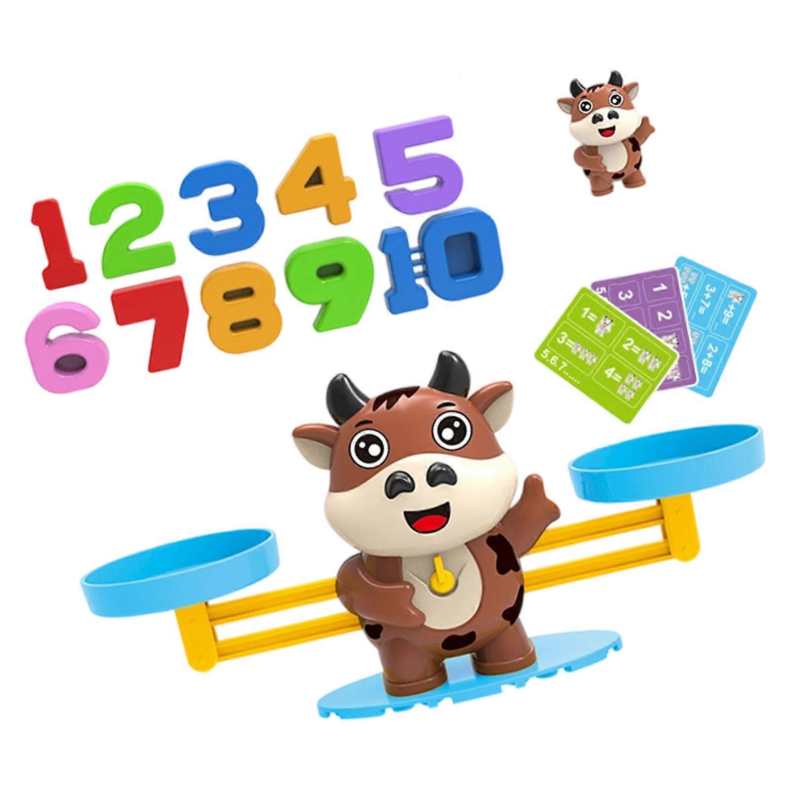 Interactive Monkey Scale Math Game With Number Learning Block Color Recognition Educational Toy For Children 3+ Multicolor