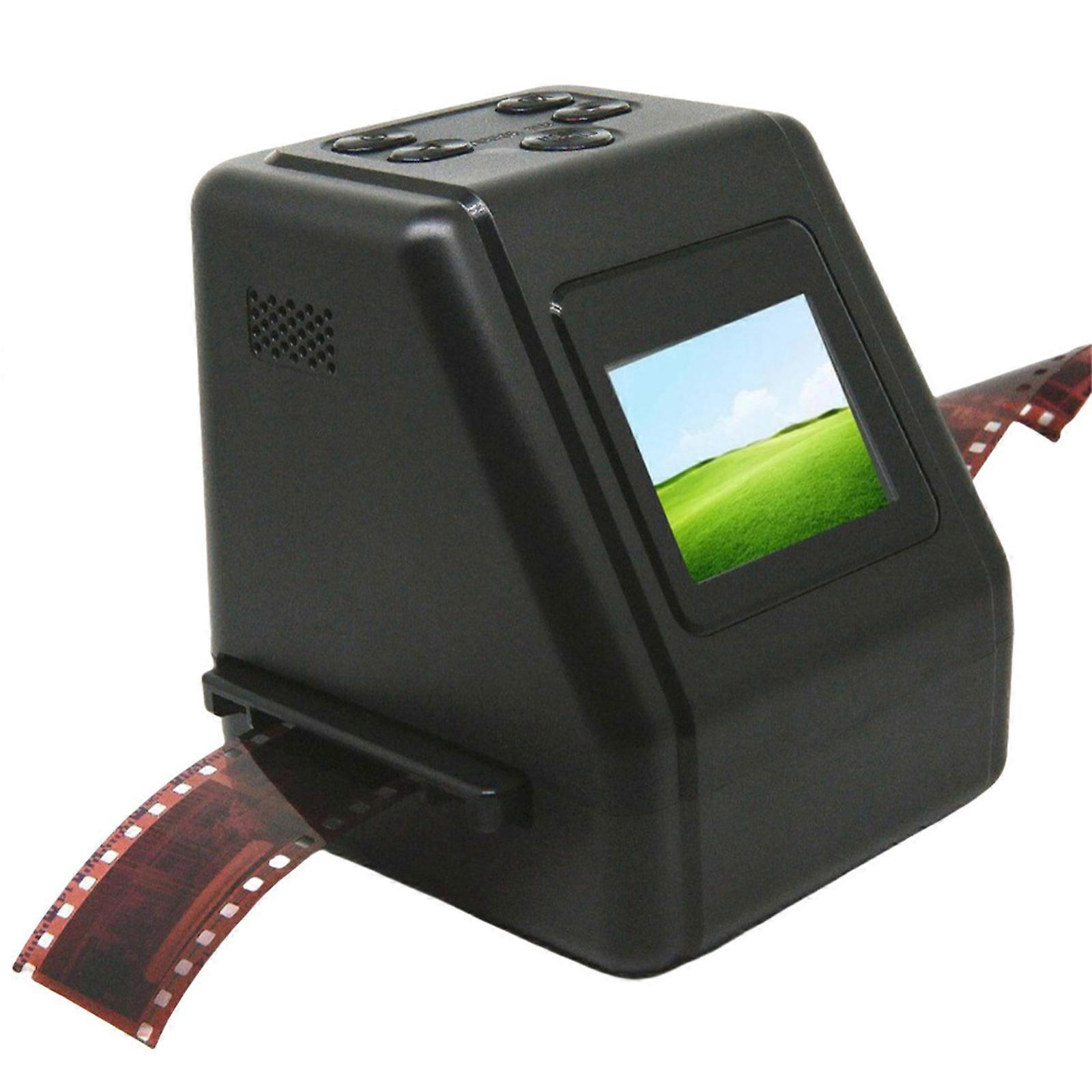 Film Slide Scanner Adjustment Adjust Brightness Fast Conversion Negative Scanner with 2inch LCD Screen for Computer Multicolor