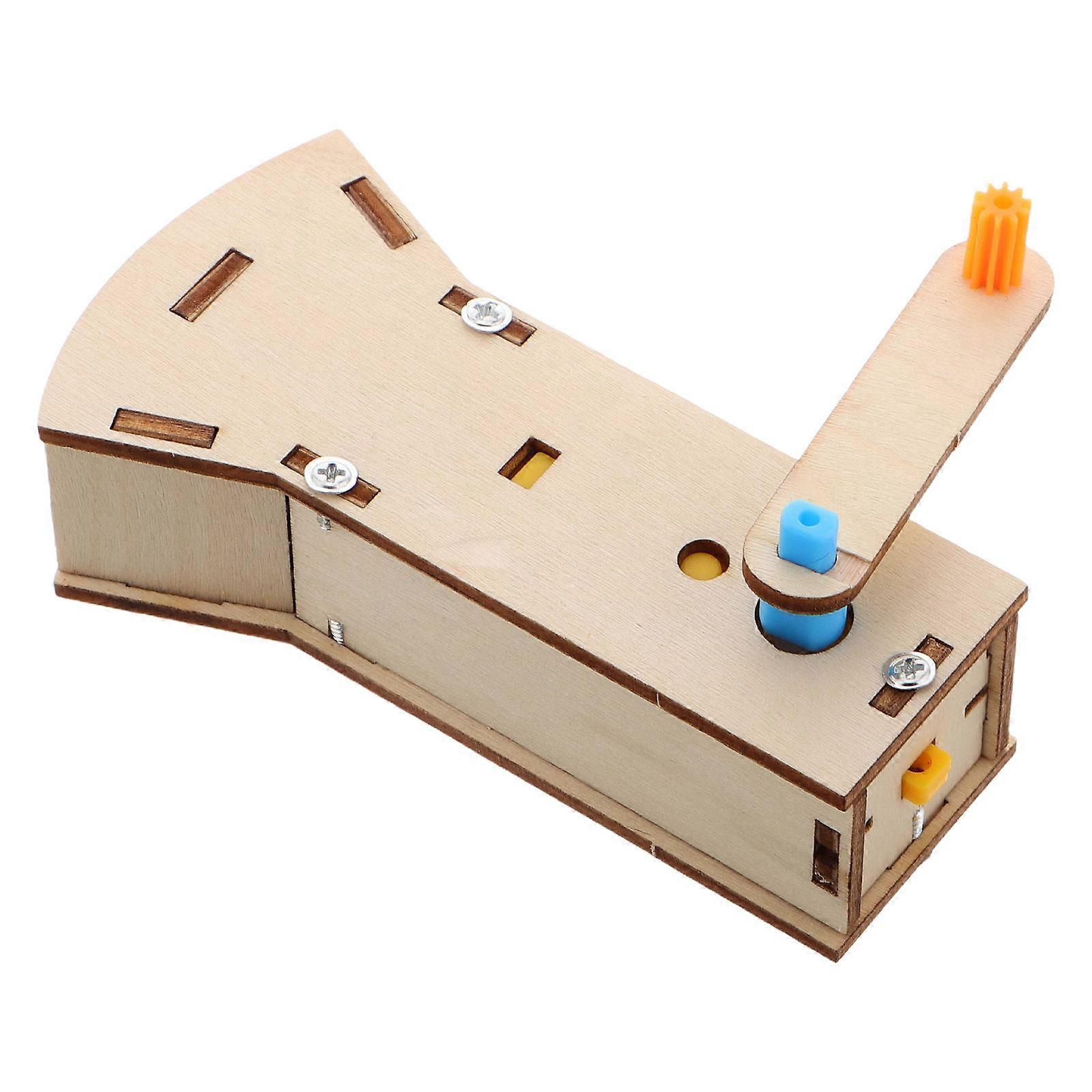 Wooden DIY Hand Crank Flashlight for Educational Use