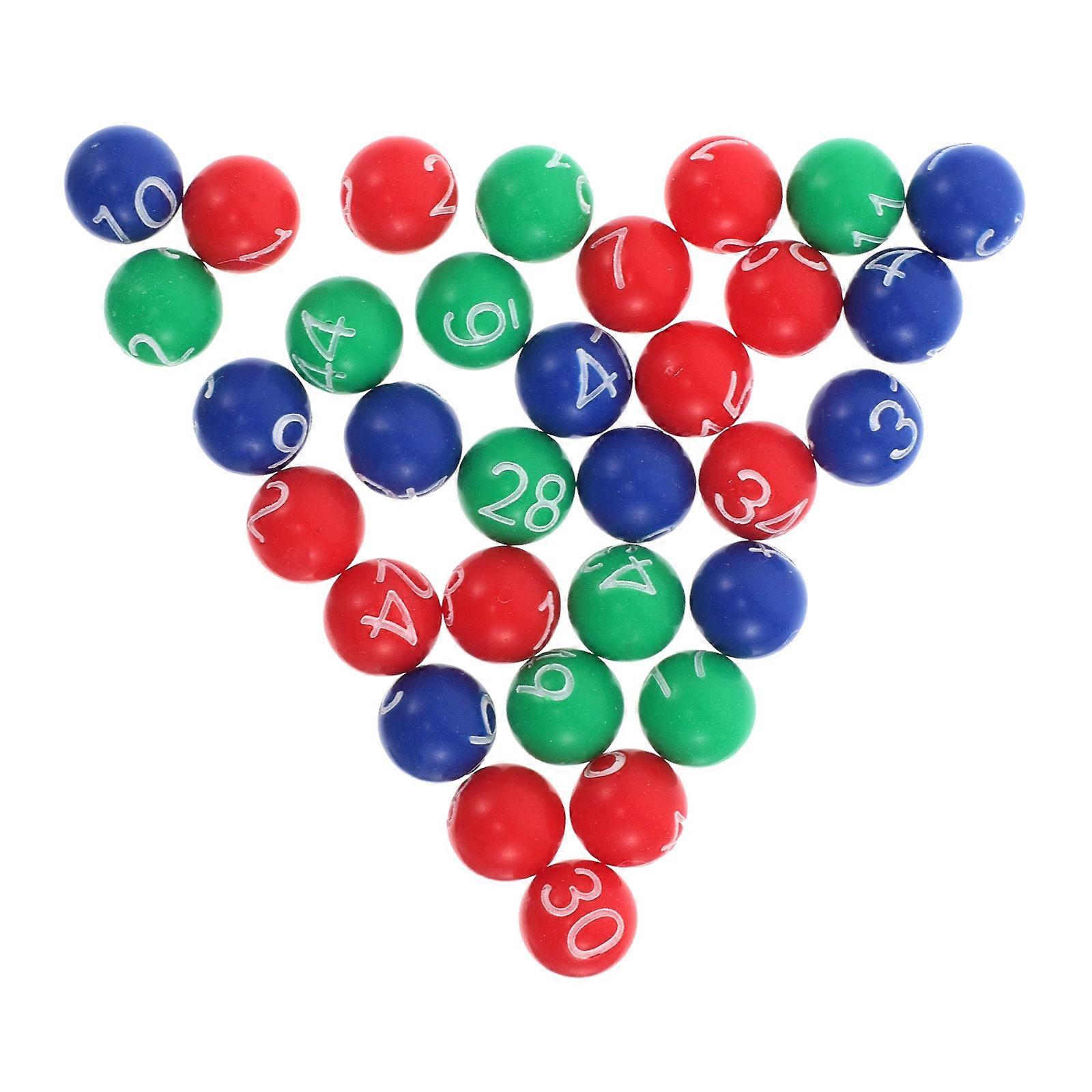 Bright Plastic Balls for Raffle Games Numbered 1 Bag