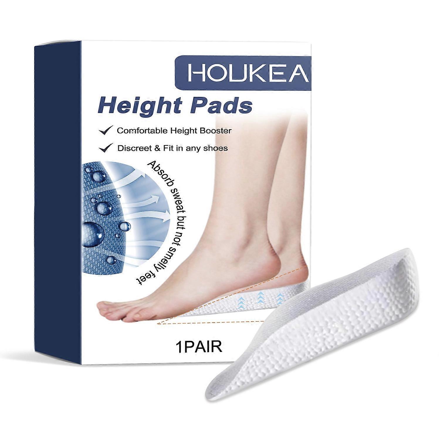 1-6PCS HOUKEA HK-J01-0104-01 1 Pair Increase Height Insoles Arch Support Heighten Insoles Shoes Pads