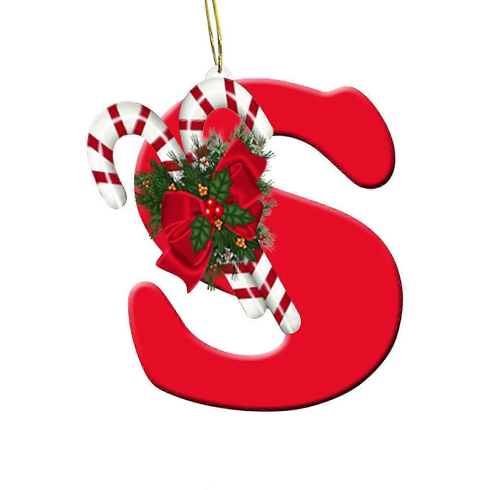 Customizable Christmas tree ornaments with alphabet letters