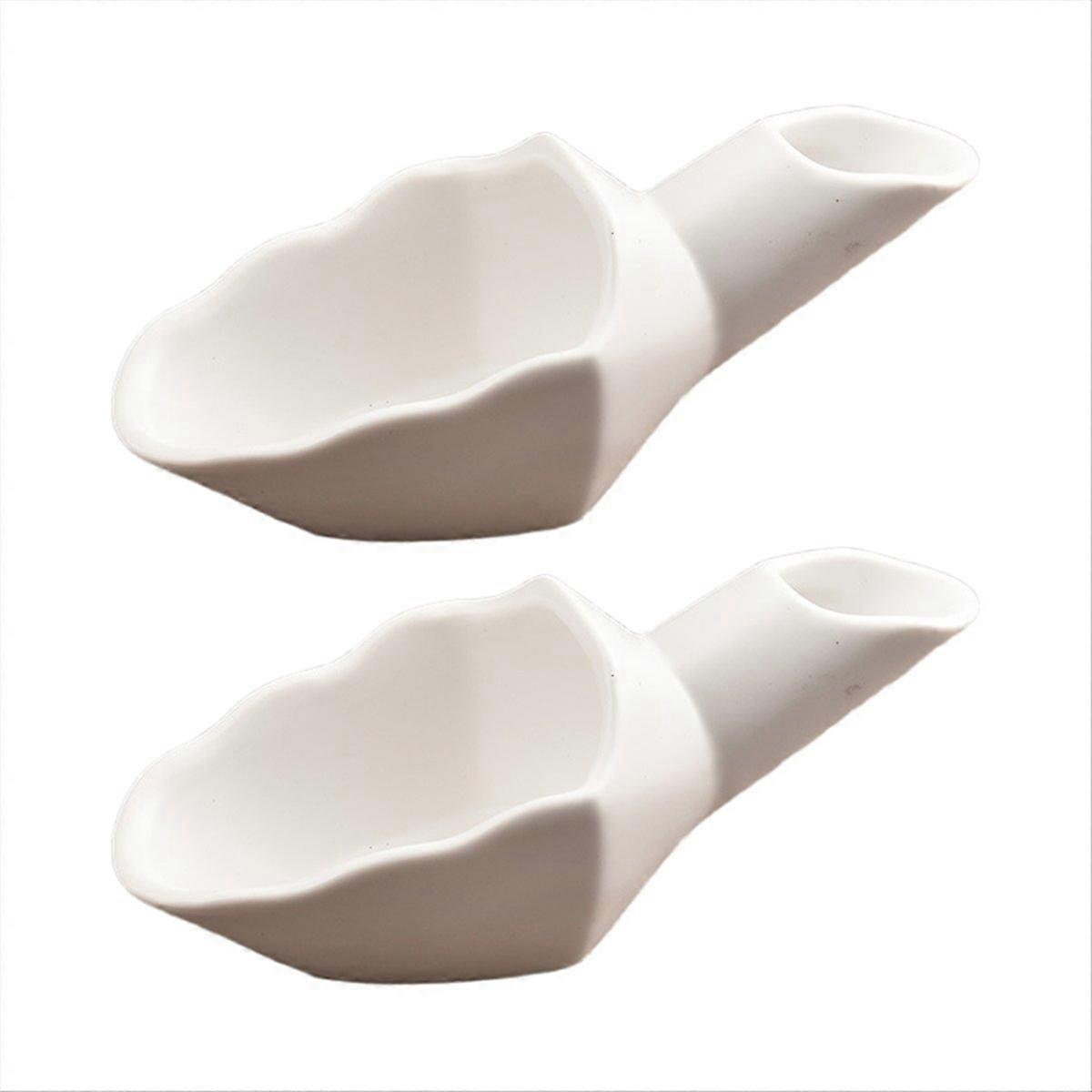 2PCS Coffee Bean Measuring Scoop Coffee Bean Dosing Cup White